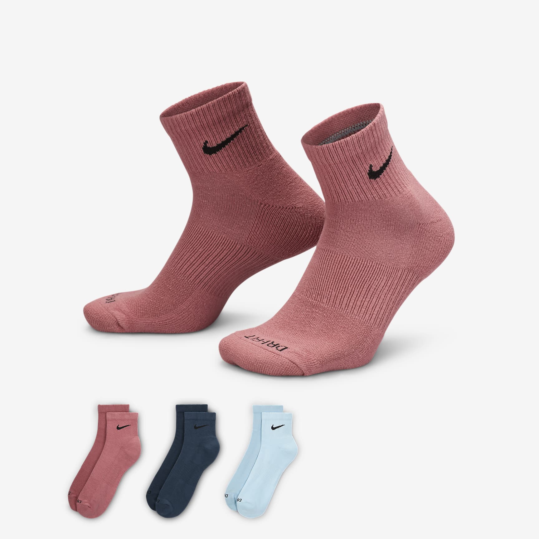 Nike Everyday Plus Cushioned Training Ankle Socks (3 Pairs)