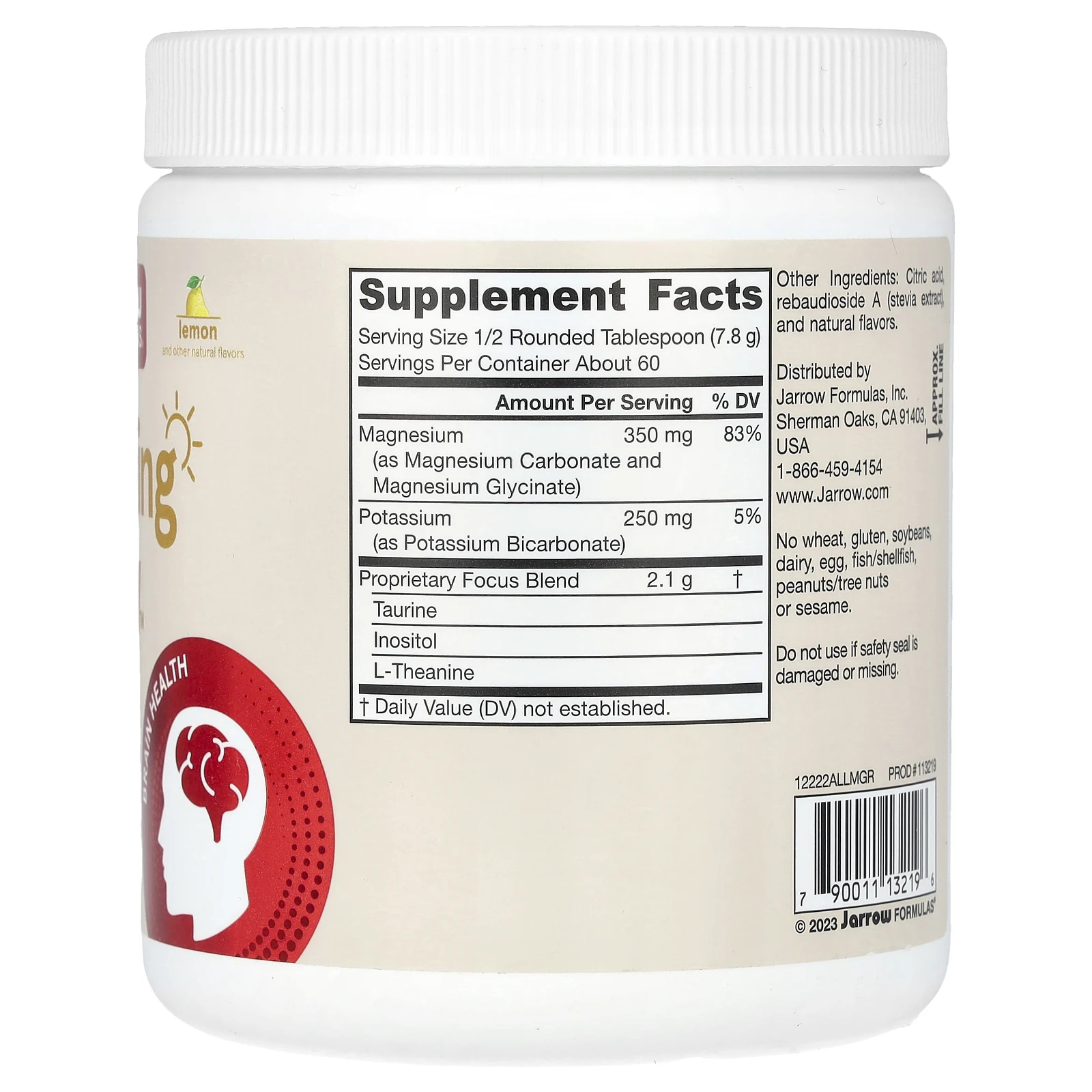 Jarrow Formulas, Vegan Calming Day, лимон, 465 г (16,4 унции)