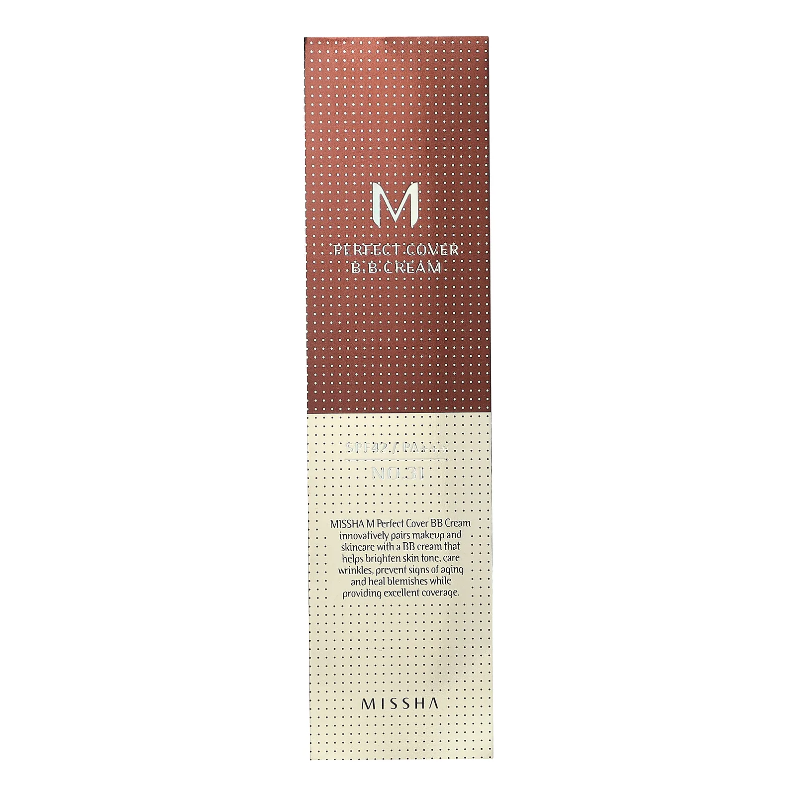 Missha, Perfect Cover BB Cream, BB-крем, SPF 42 PA+++, оттенок 31 золотисто-бежевый, 50 мл