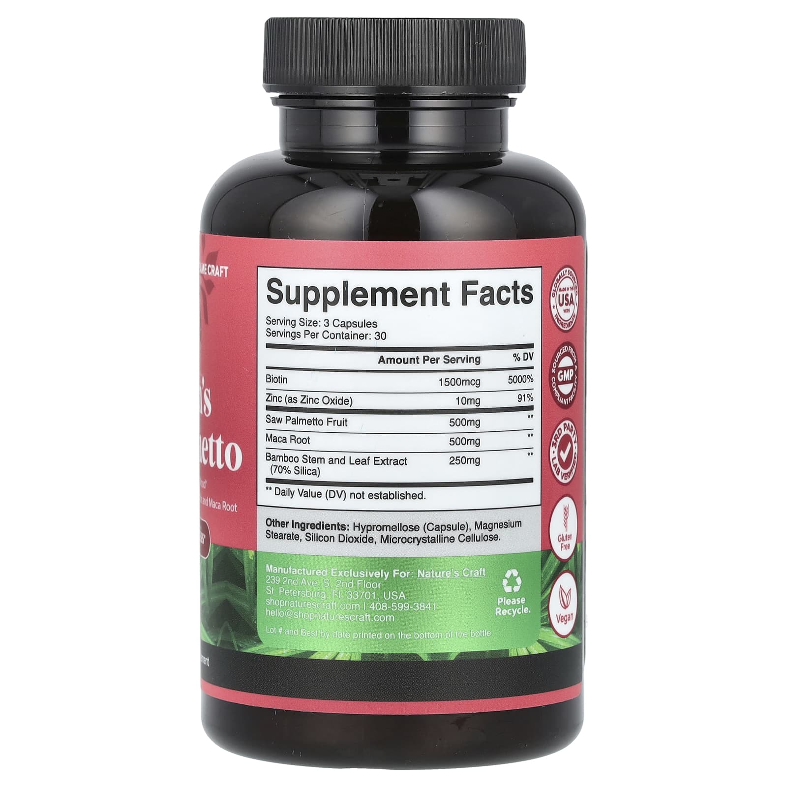 Nature's Craft, Пальма для женщин, 90 капсул