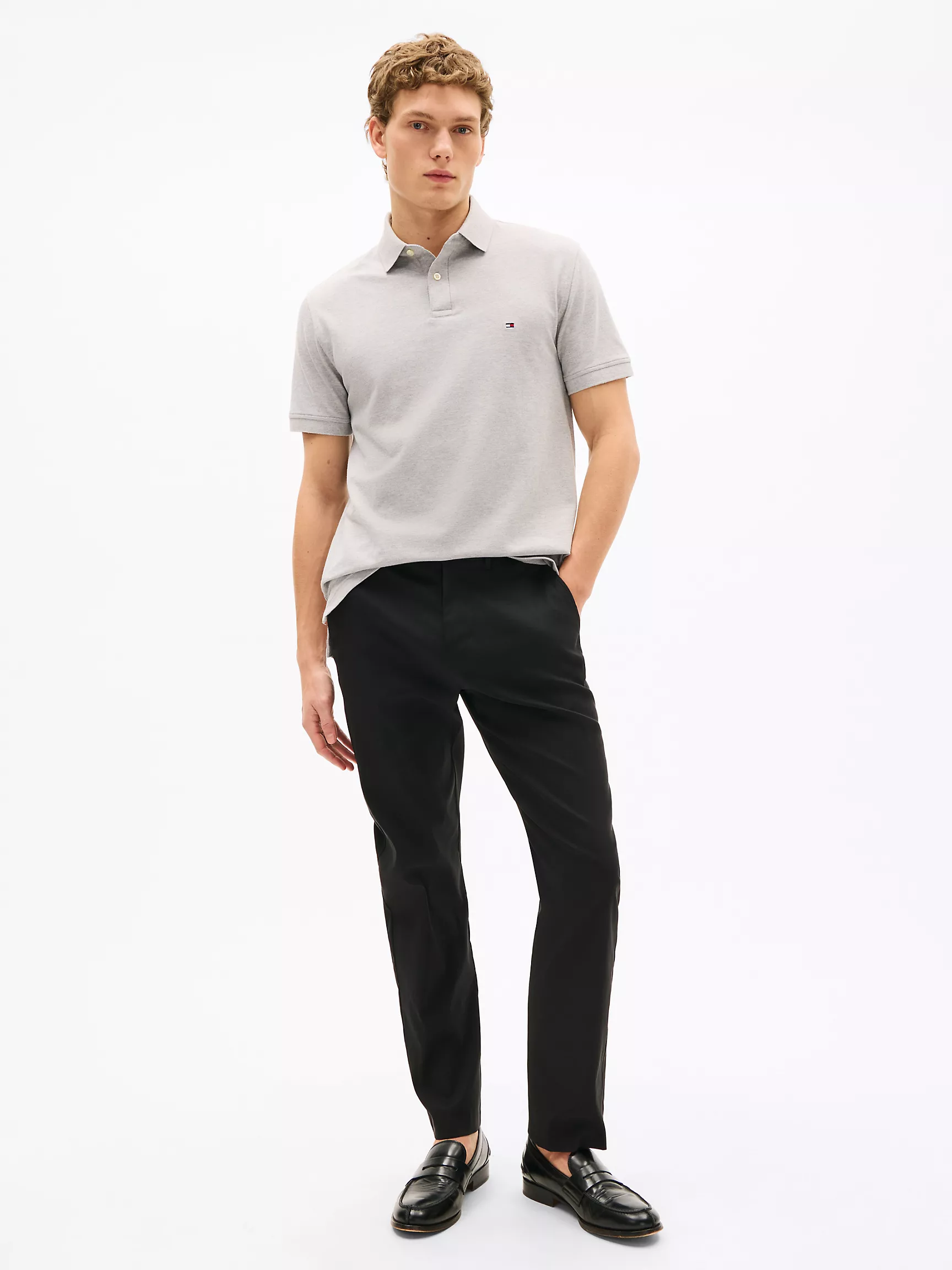 Мужское поло Tommy Hilfiger, Эластичное поло стандартного кроя Tommy