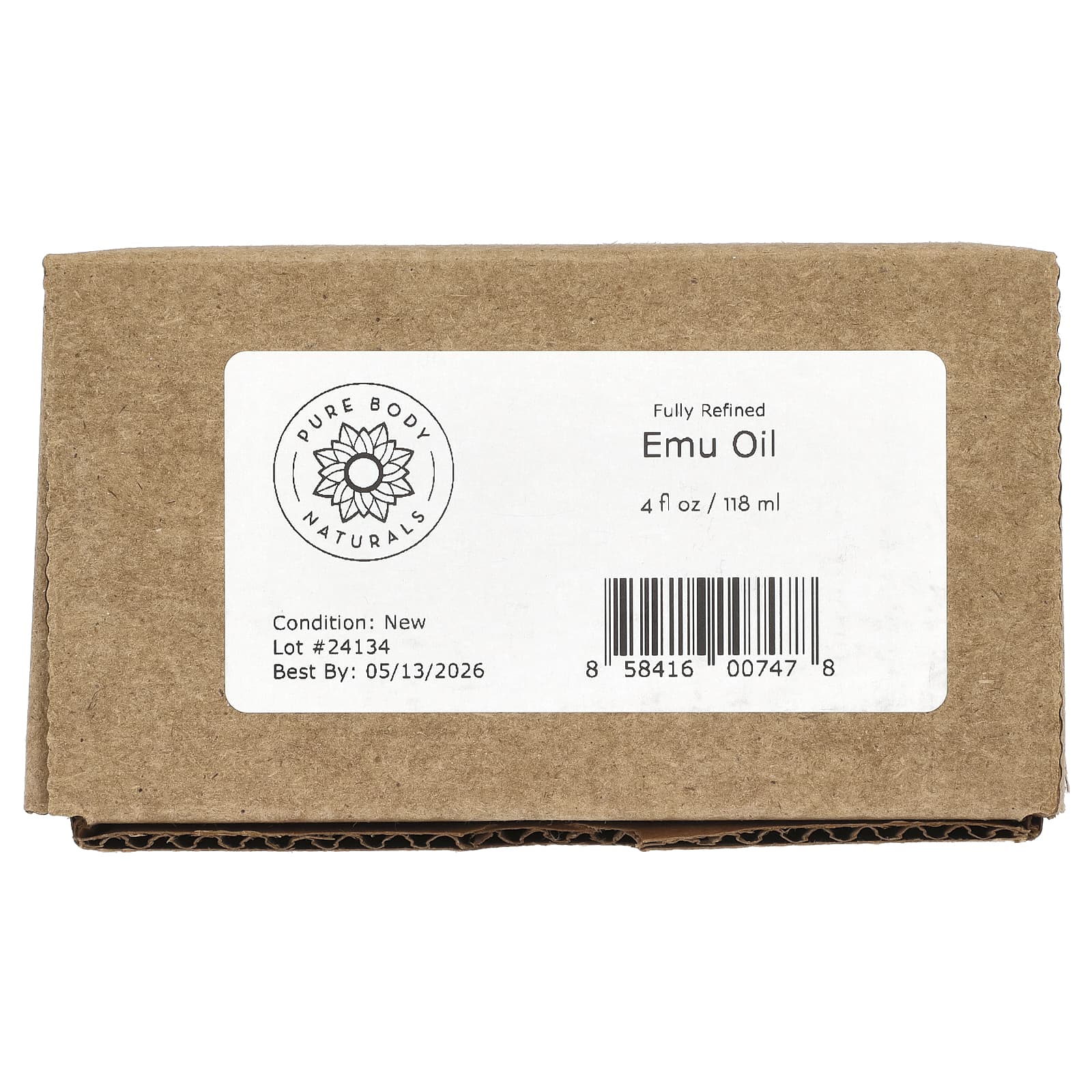 Pure Body Naturals, Жир страуса эму, 118 мл (4 жидк. Унции)