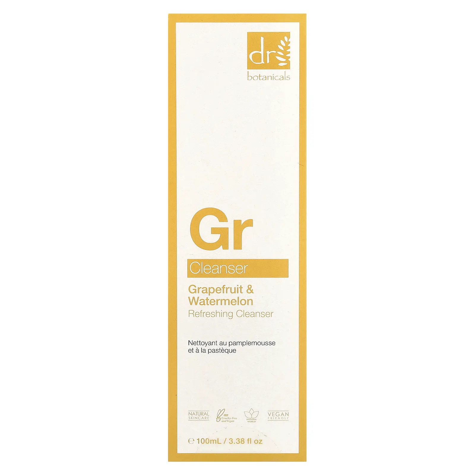 Dr. Botanicals, Освежающее очищающее средство, грейпфрут и арбуз, 100 мл (3,38 жидк. Унции)