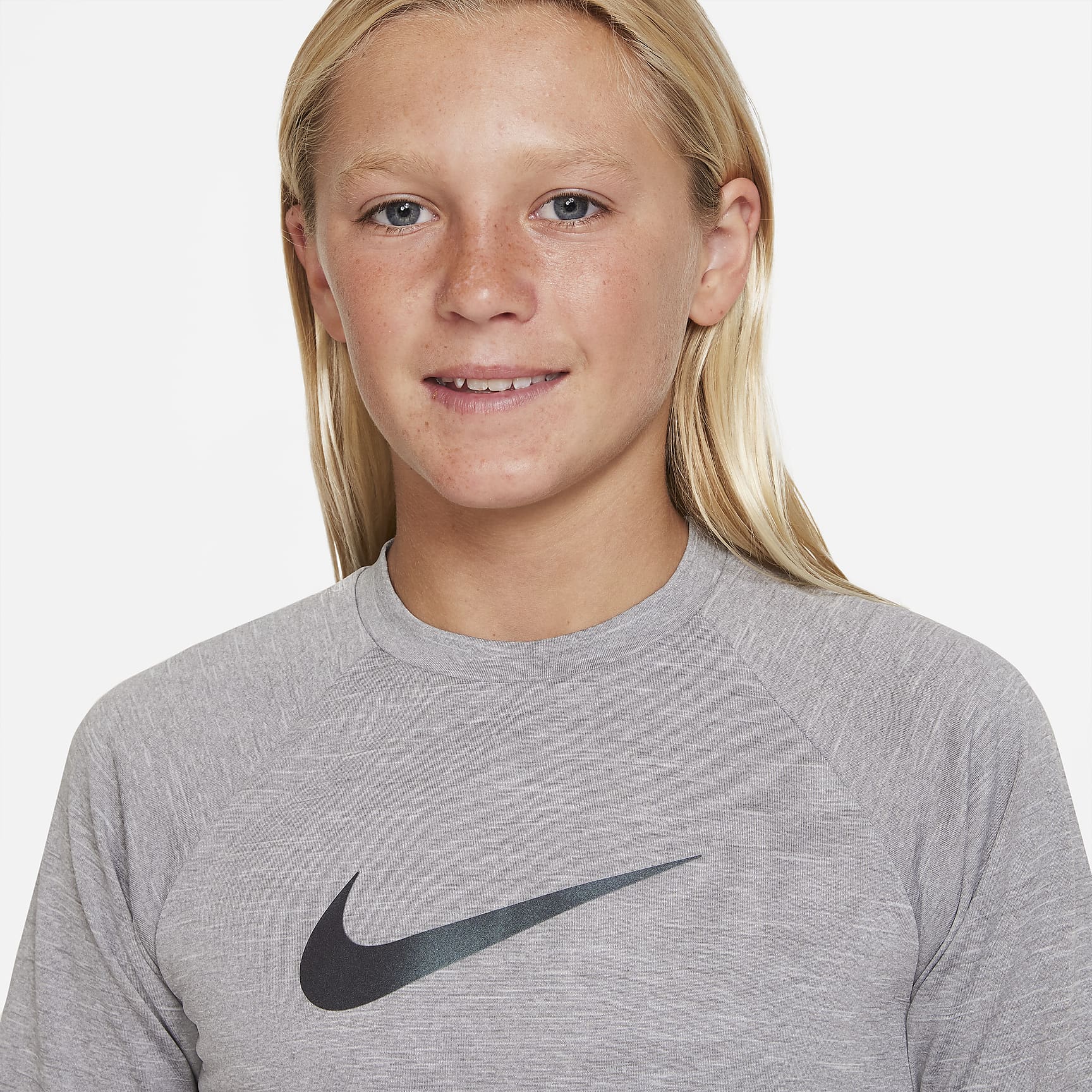 Nike Heather Big Kids' (Boys') Half Sleeve Hydroguard