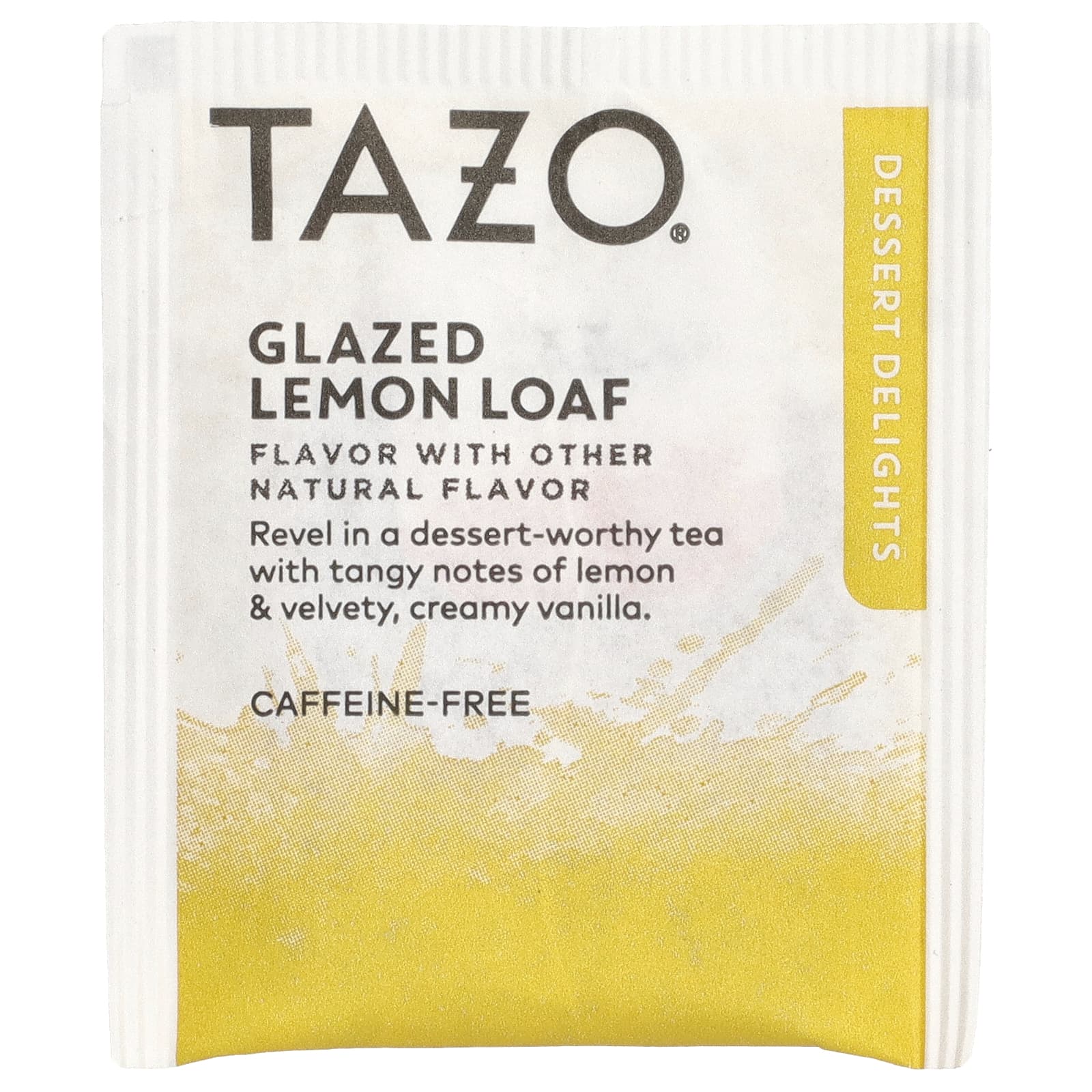 Tazo Teas, Dessert Delights, травяной чай, лимонная буханка в глазури, без кофеина, 15 чайных пакетиков, 31,2 г (1,10 унции)