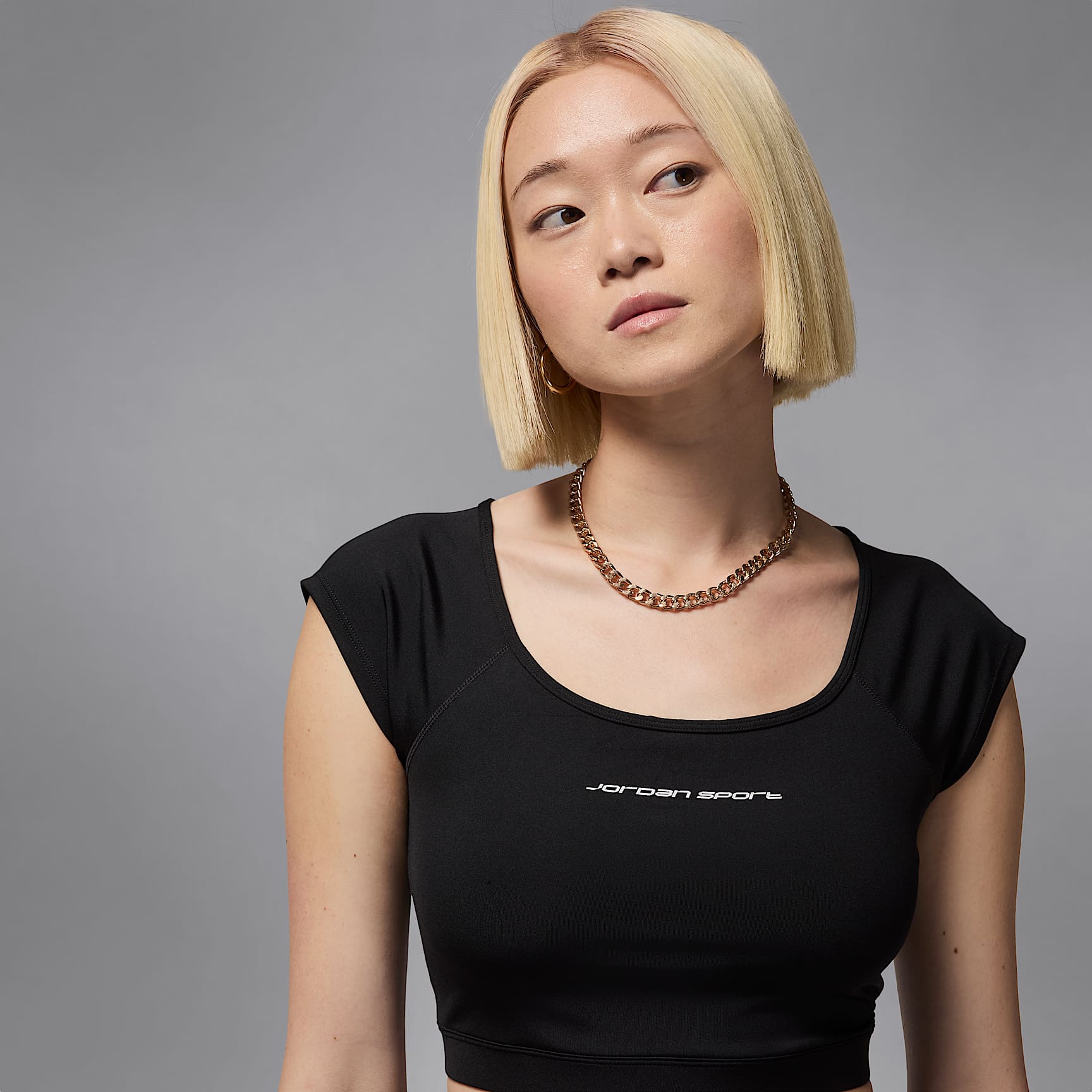 Jordan Sport Women's Short-Sleeve Knit Crop Top