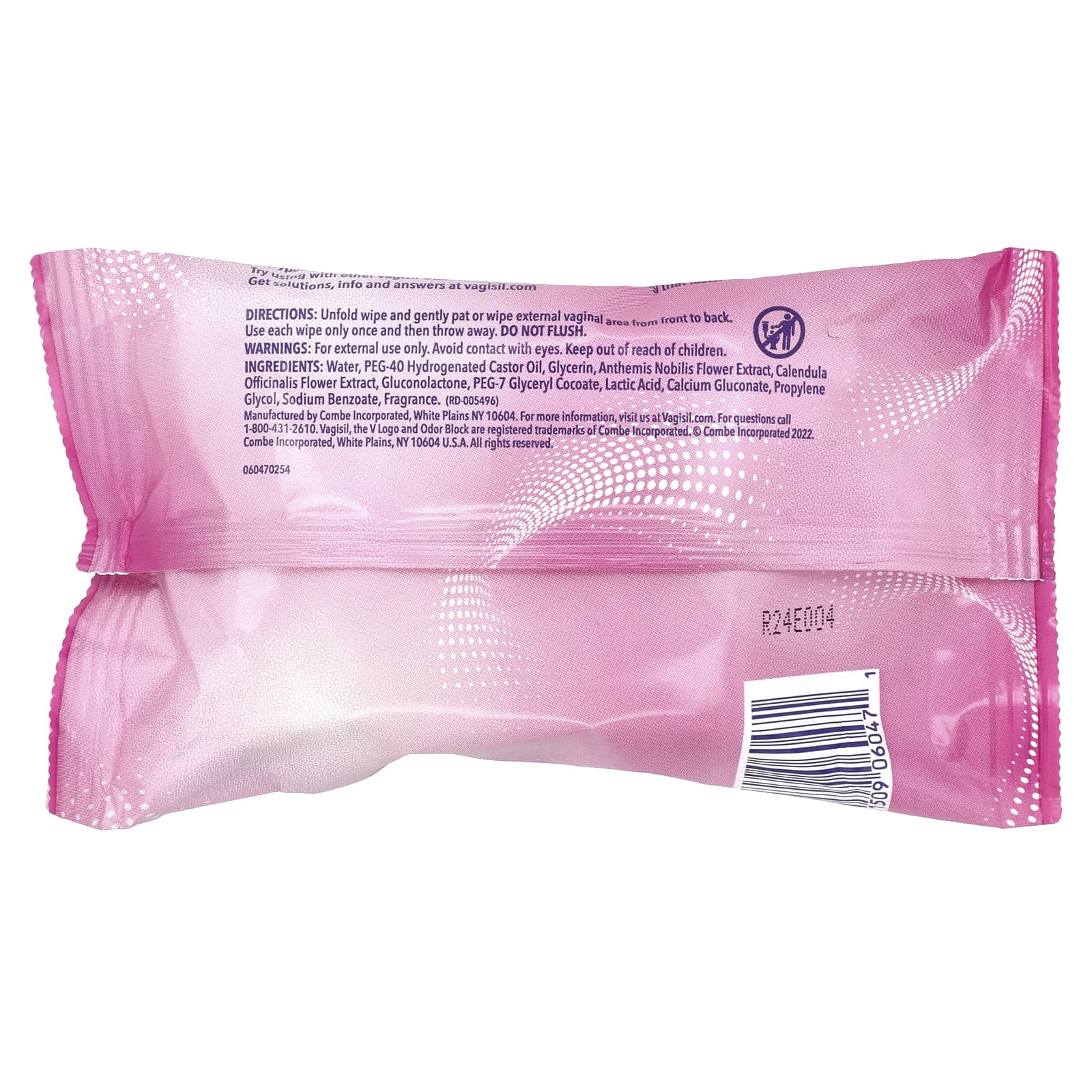 Vagisil, Ежедневные освежающие салфетки, блокирующие запах, 20 мягких одноразовых салфеток, 5 x 7,28 дюйма