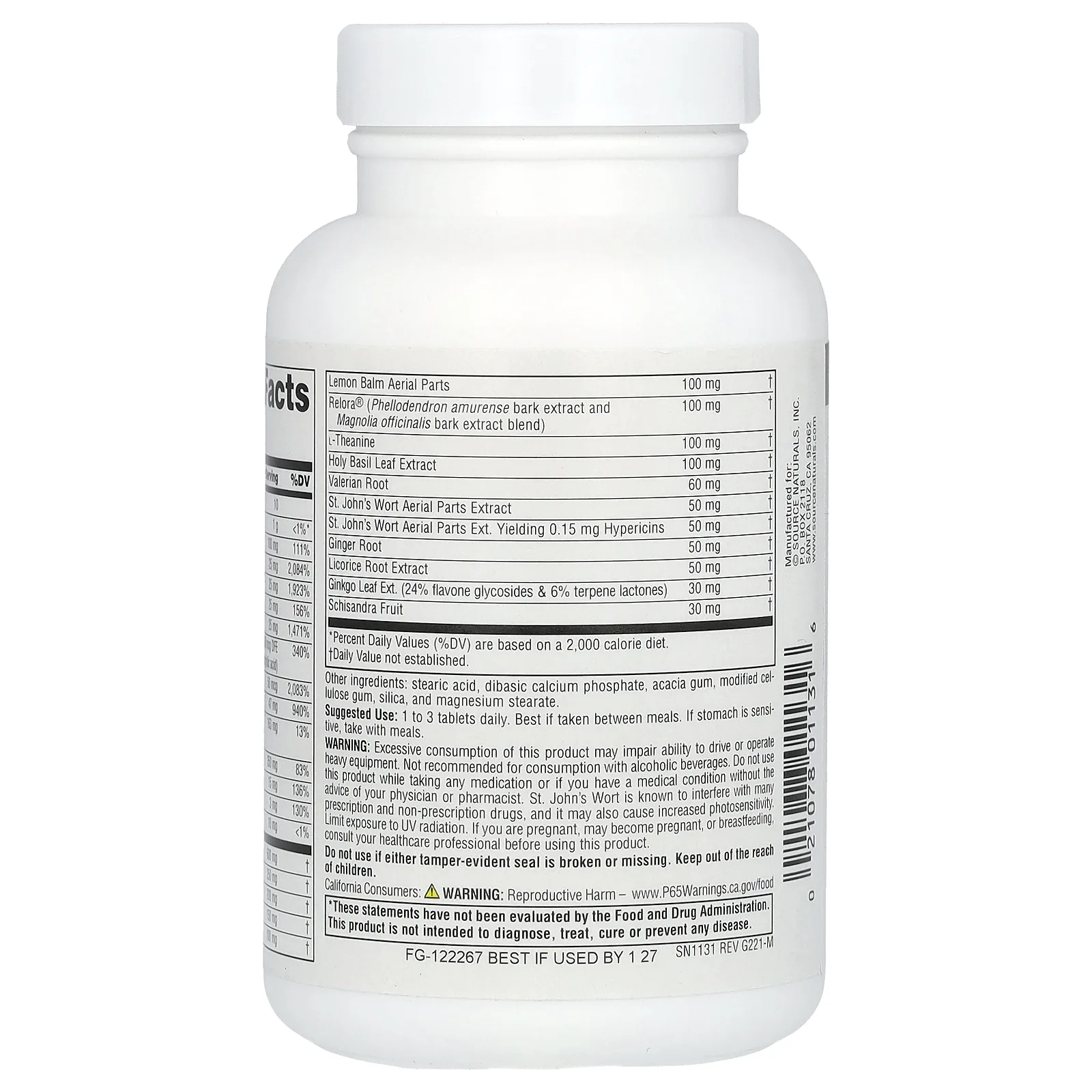 Source Naturals, Calm Thoughts, 90 таблеток