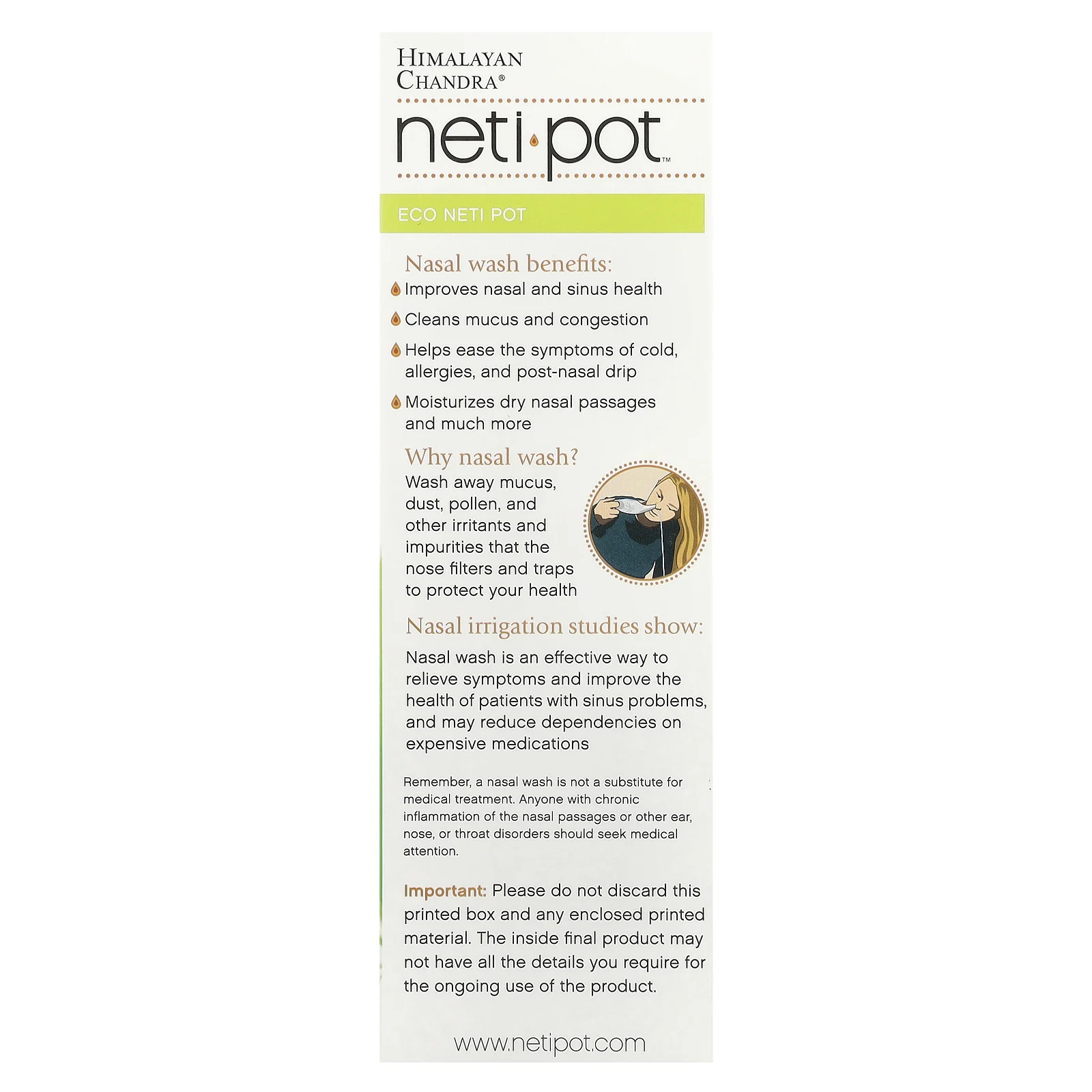 Himalayan Chandra, Eco Neti Pot, 1 шт.