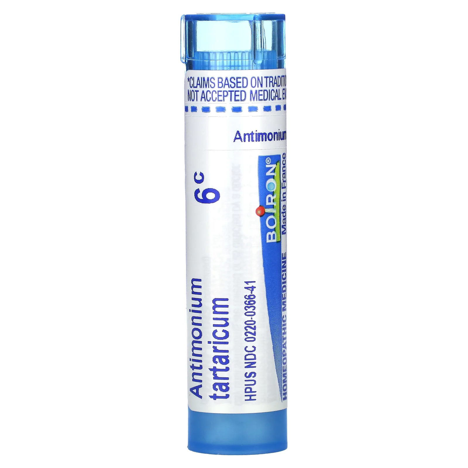 Boiron, Antimonium tartaricum, 6C, прибл. 80 гранул