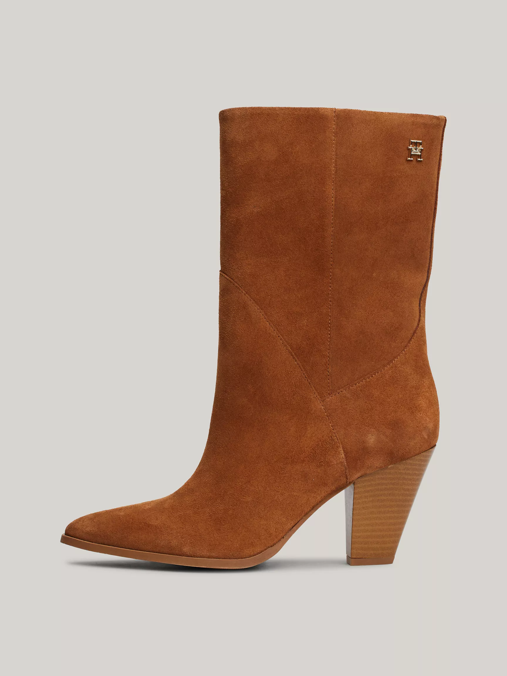 Женские ботинки Tommy Hilfiger, Замшевые ковбойские сапоги с монограммой