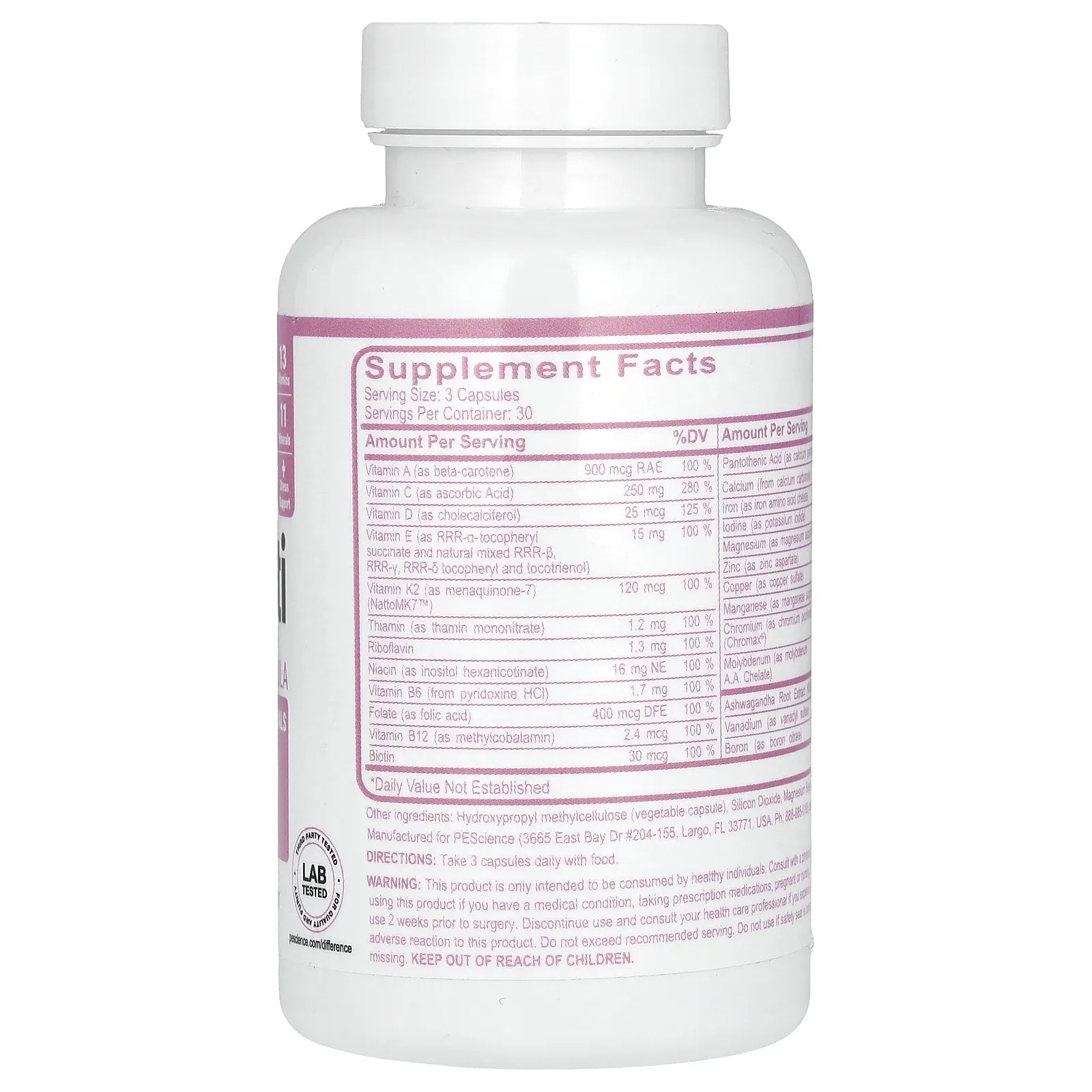 PEScience, TruMulti Women's Formula`` 90 капсул