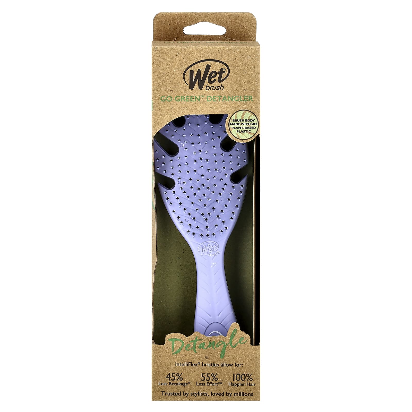 Wet Brush, Средство для расчесывания волос Go Green ™, лаванда, 1 шт.