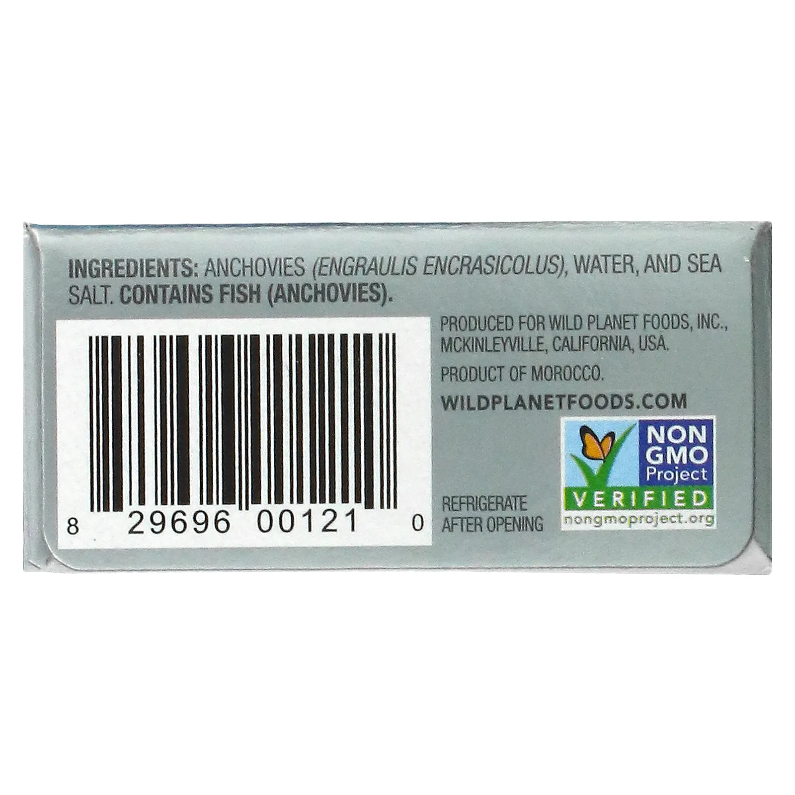 Wild Planet, Выловленные в диких условиях белые анчоусы в воде с морской солью, 4,4 унц. (125 г)