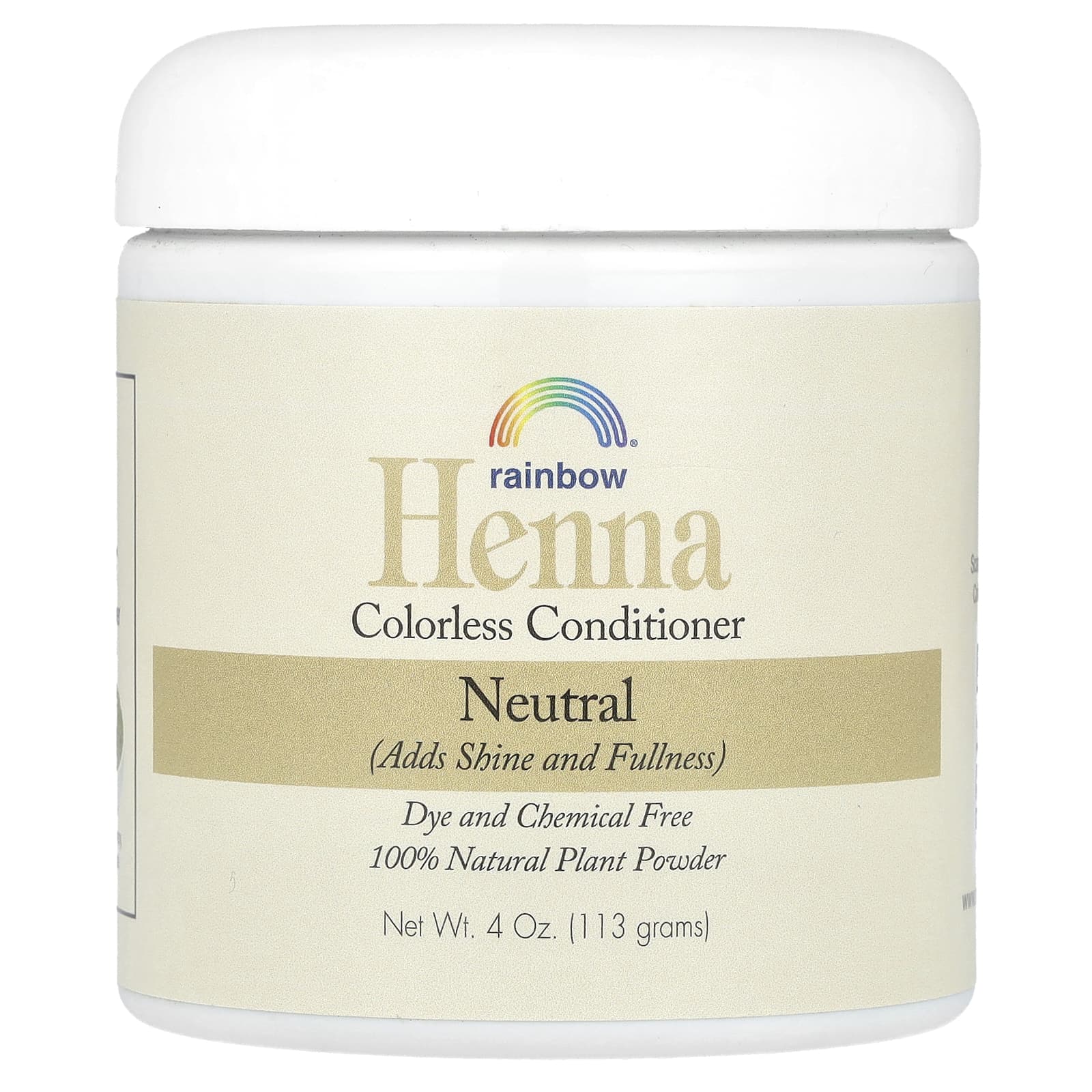 Rainbow Research, Persian Neutral, бесцветный кондиционер, придает блеск и объем, 4 унции (113 г)