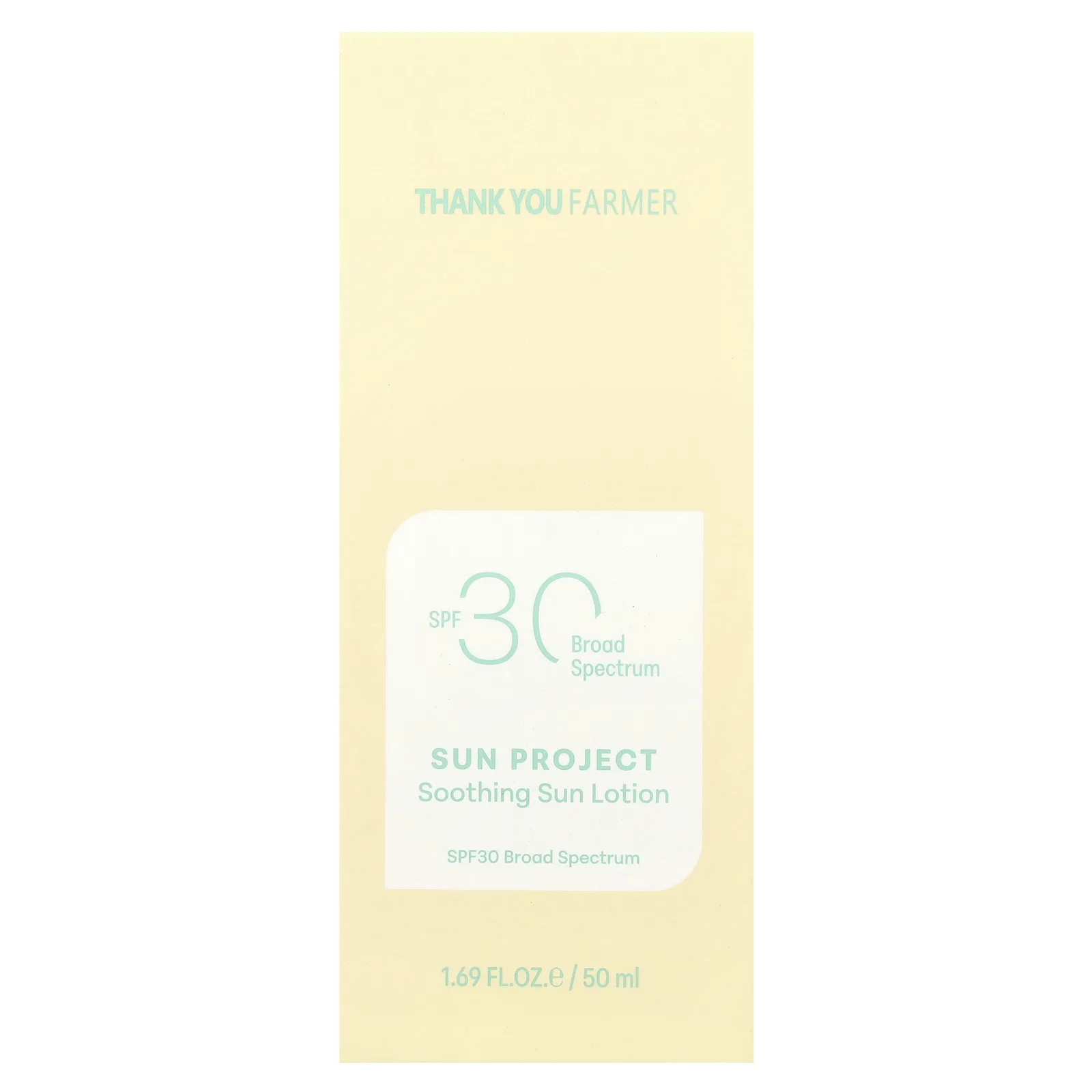 Thank You Farmer, Sun Project, успокаивающий лосьон для загара, SPF 30, 50 мл (1,69 жидк. Унции)