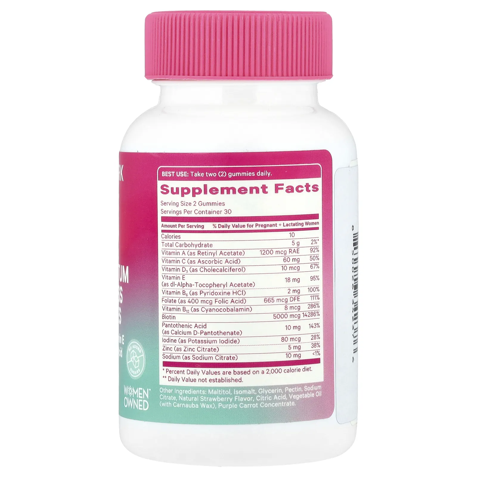 Pink Stork, Жевательные таблетки от послеродового выпадения волос, с клубникой, 60 жевательных таблеток