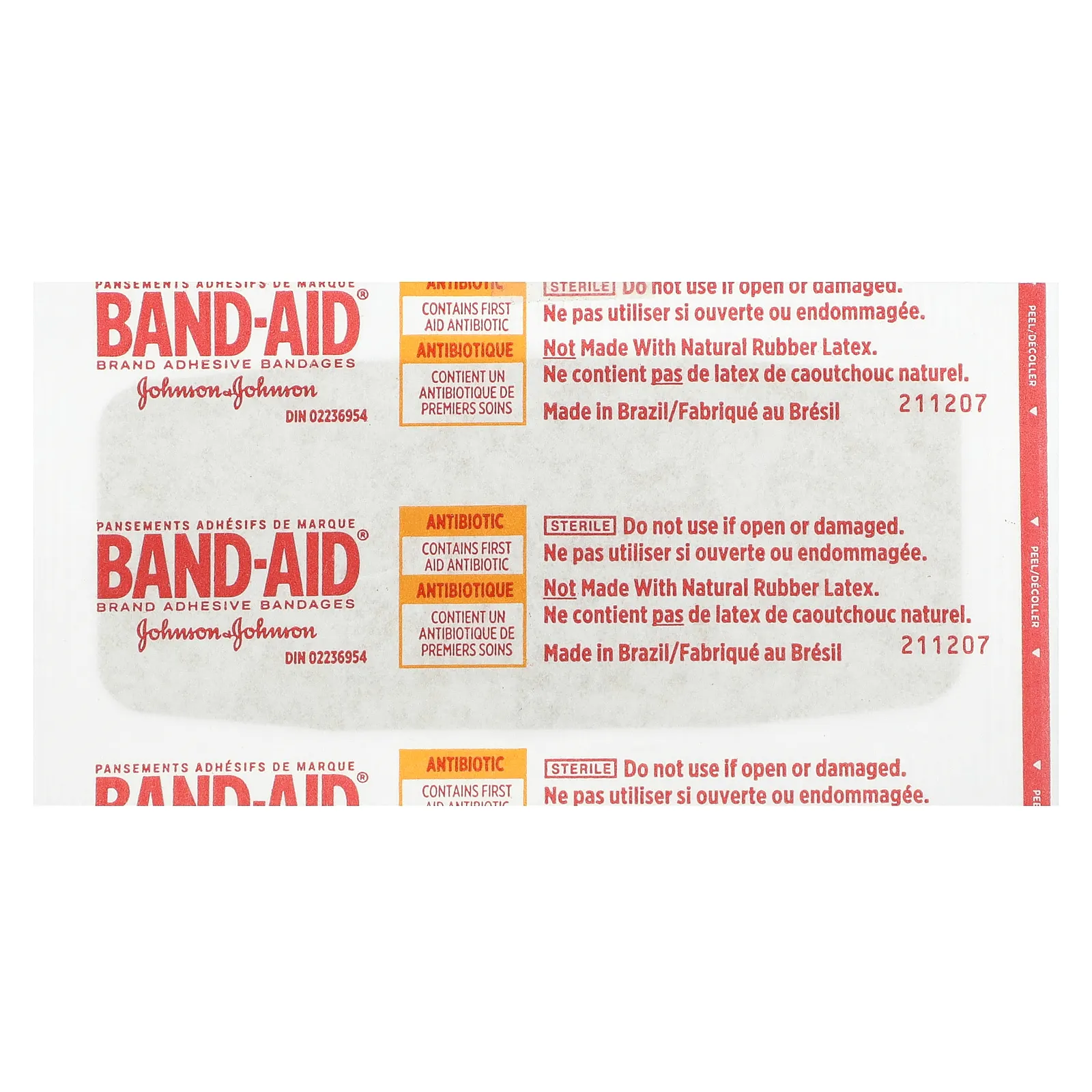 Band Aid, лейкопластыри, защита от инфекций с Neosporin, очень большая, 8 повязок