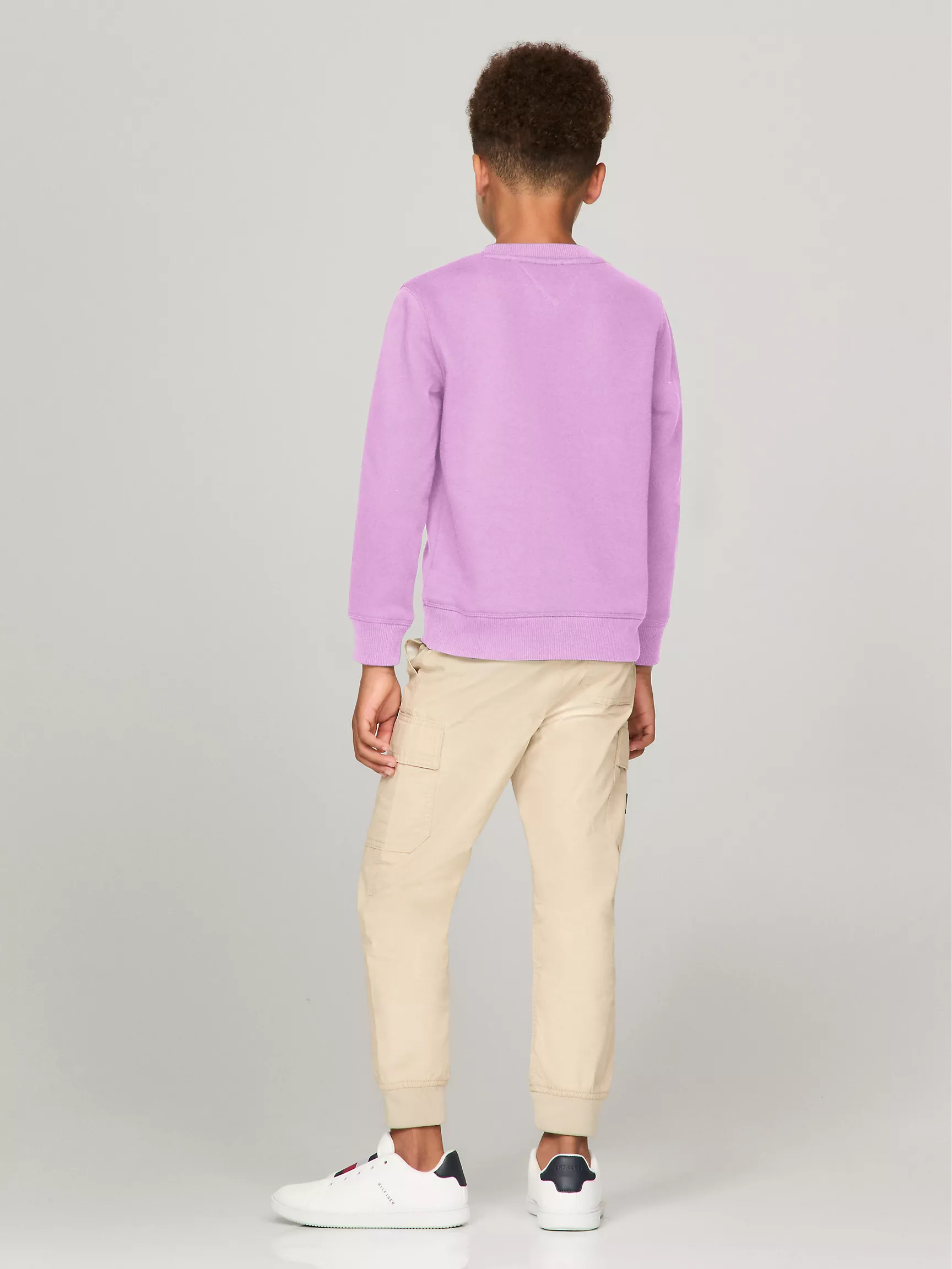 Толстовка для мальчика Tommy Hilfiger, Детский однотонный свитшот с круглым вырезом