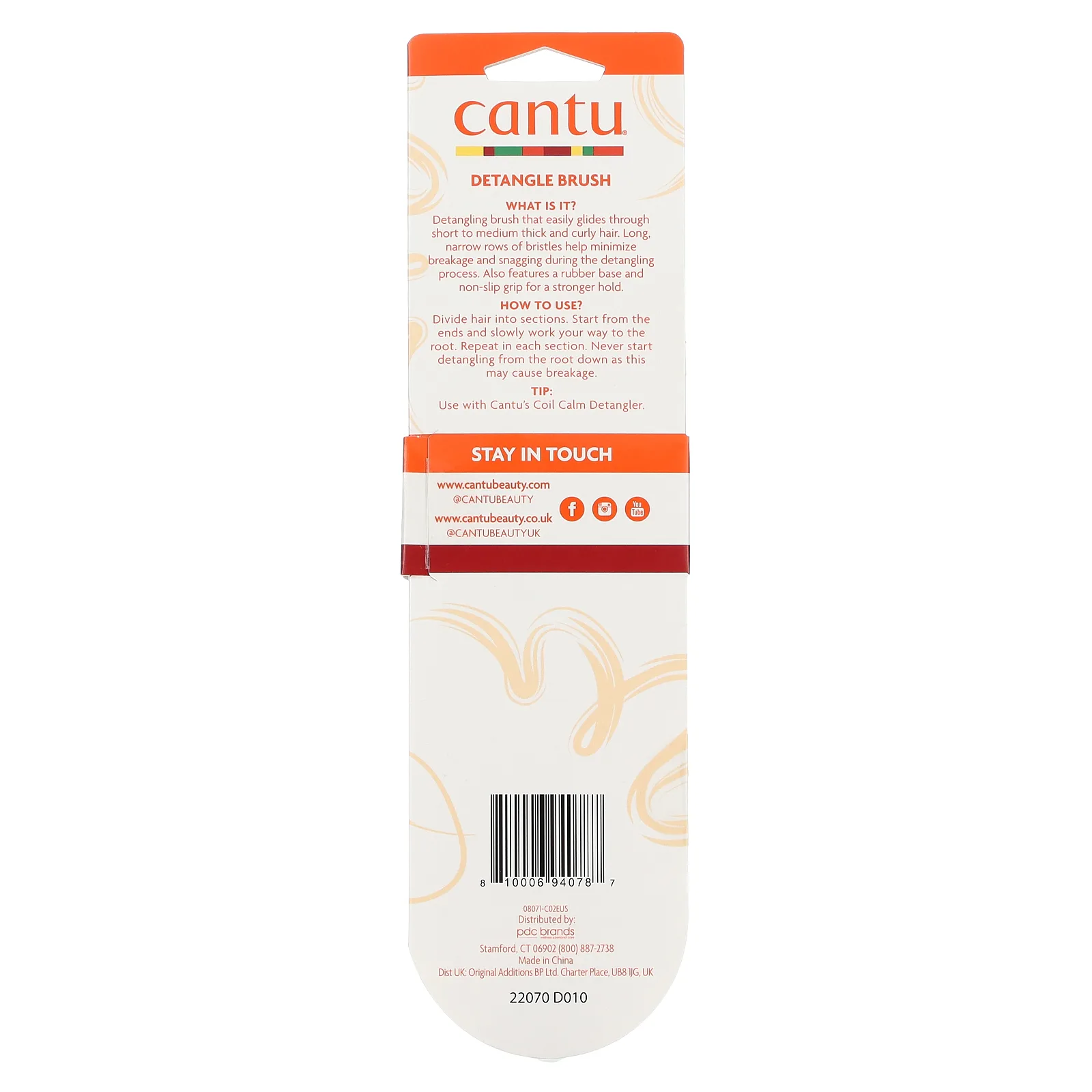Cantu, Detangle, прочная дневная щетка, 1 шт.