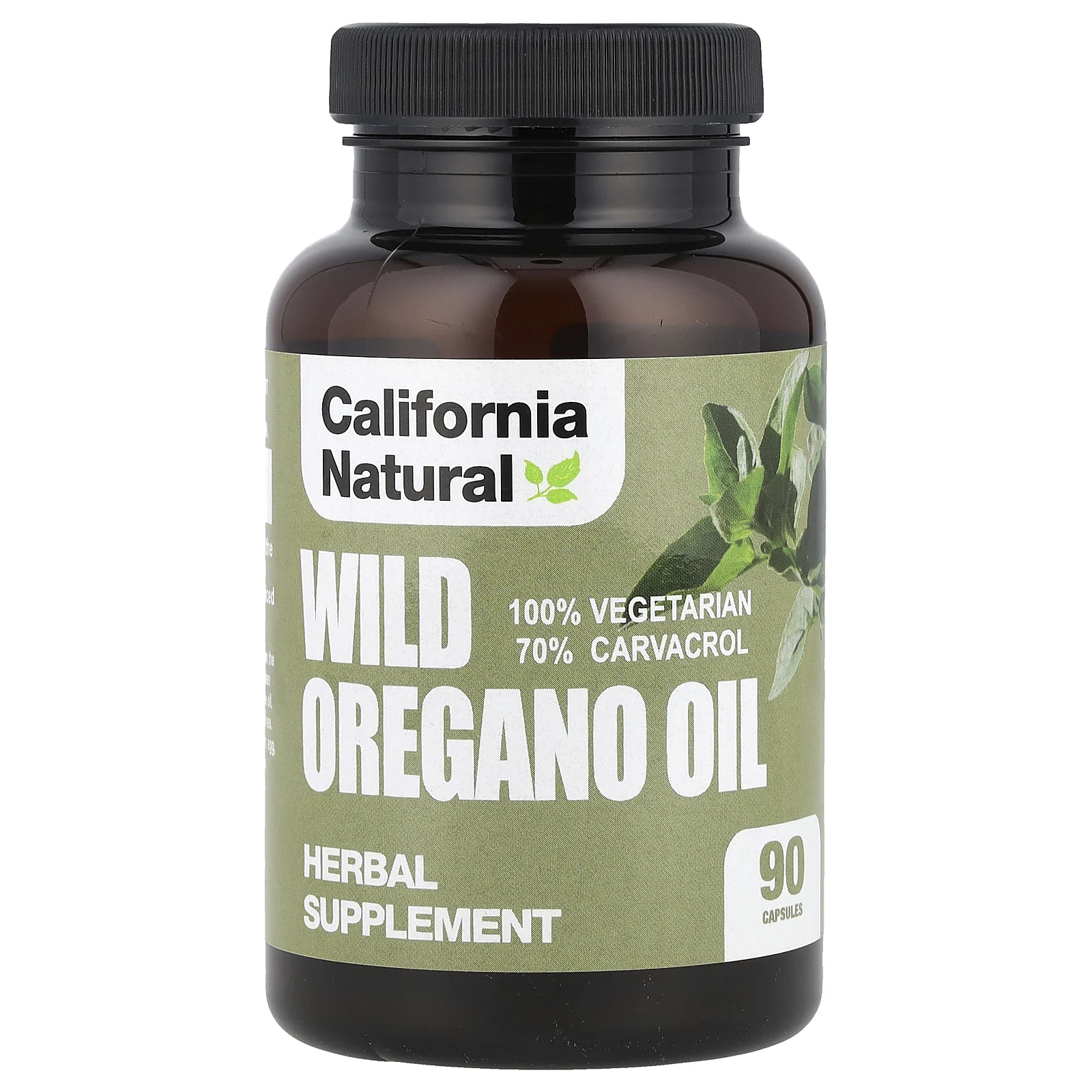 California Natural, масло дикого орегано, 90 вегетарианских капсул