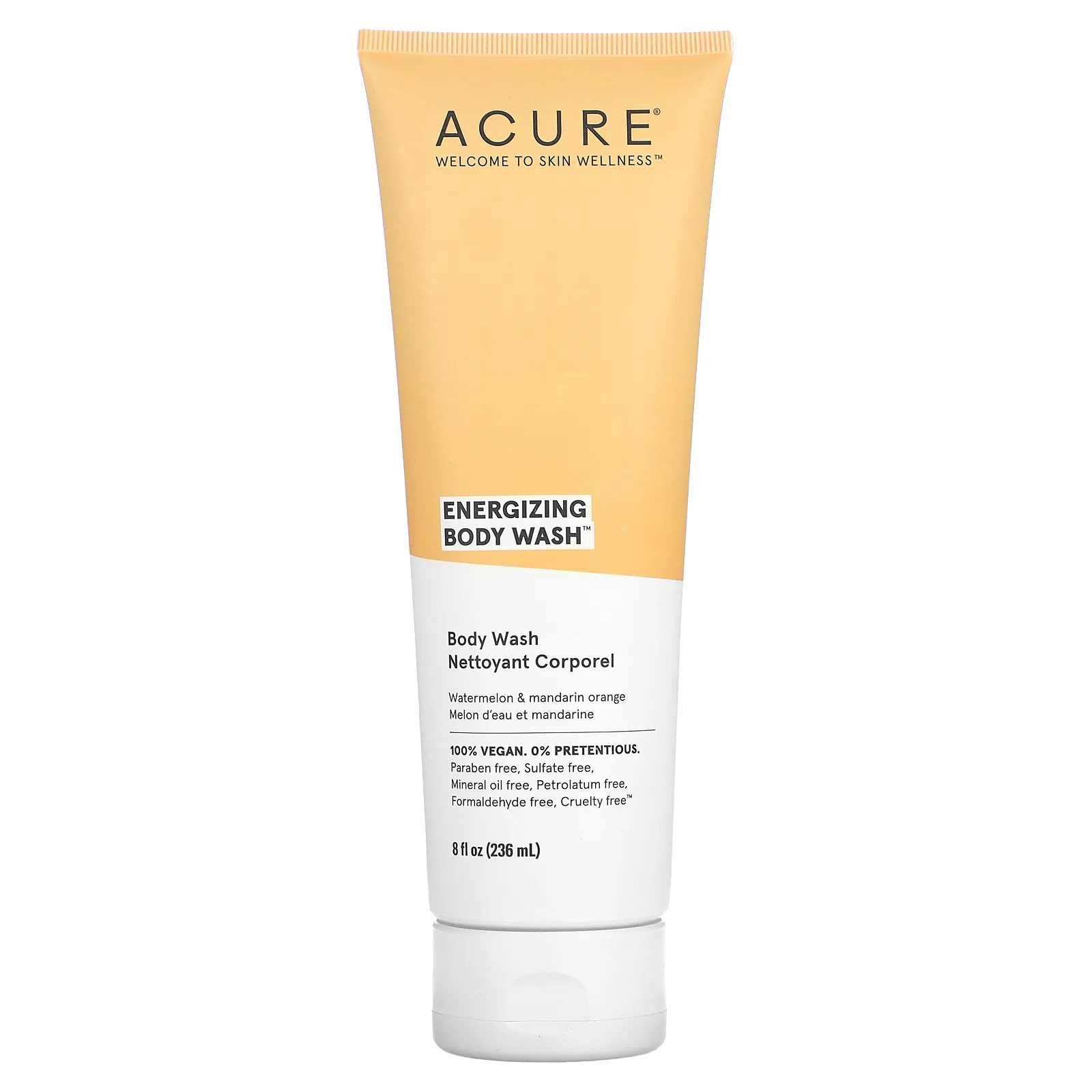 ACURE, Бодрящее гель для душа, арбуз и мандарин, 236 мл (8 жидк. Унций)