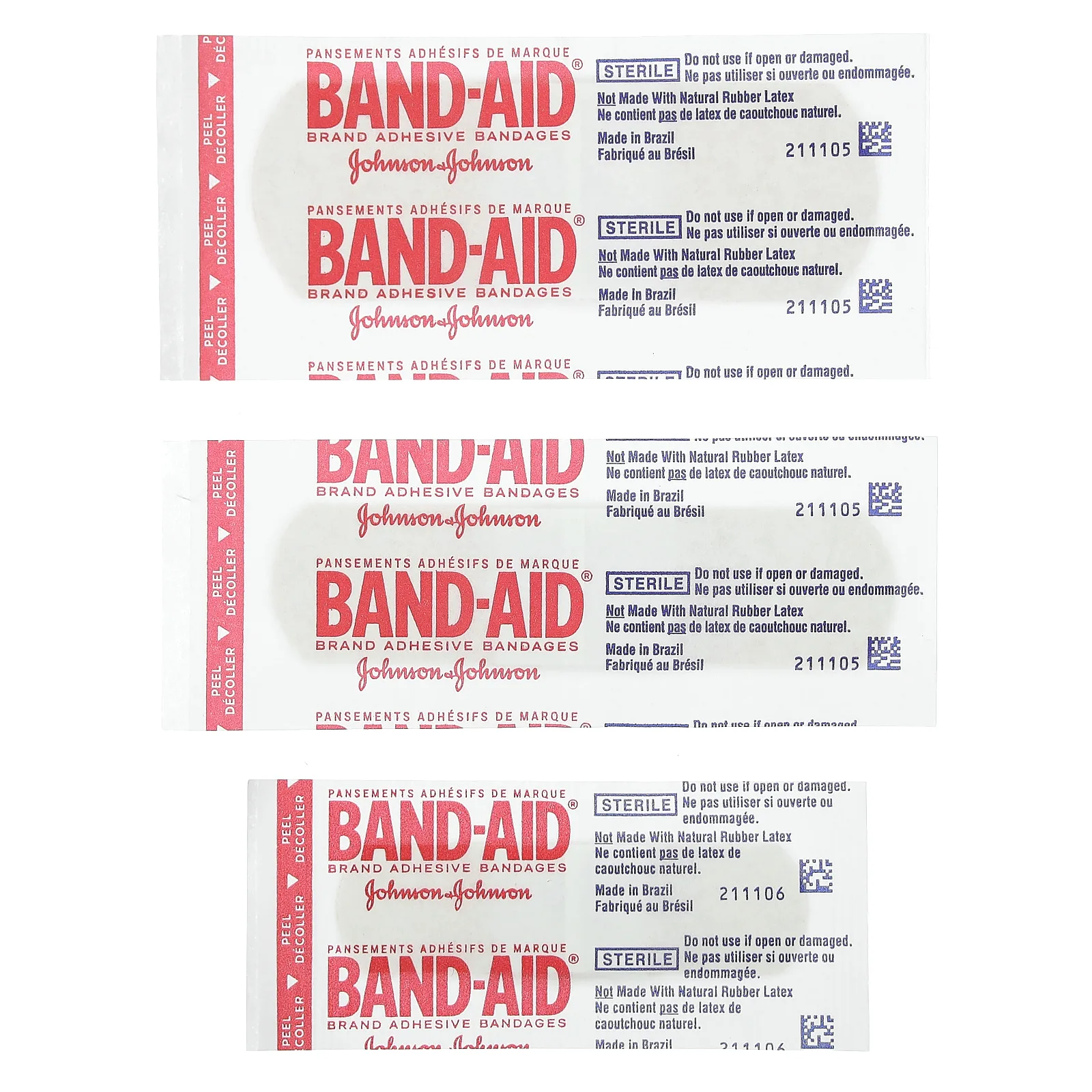 Band Aid, пластыри из гибкого материала, 100 шт. разных размеров