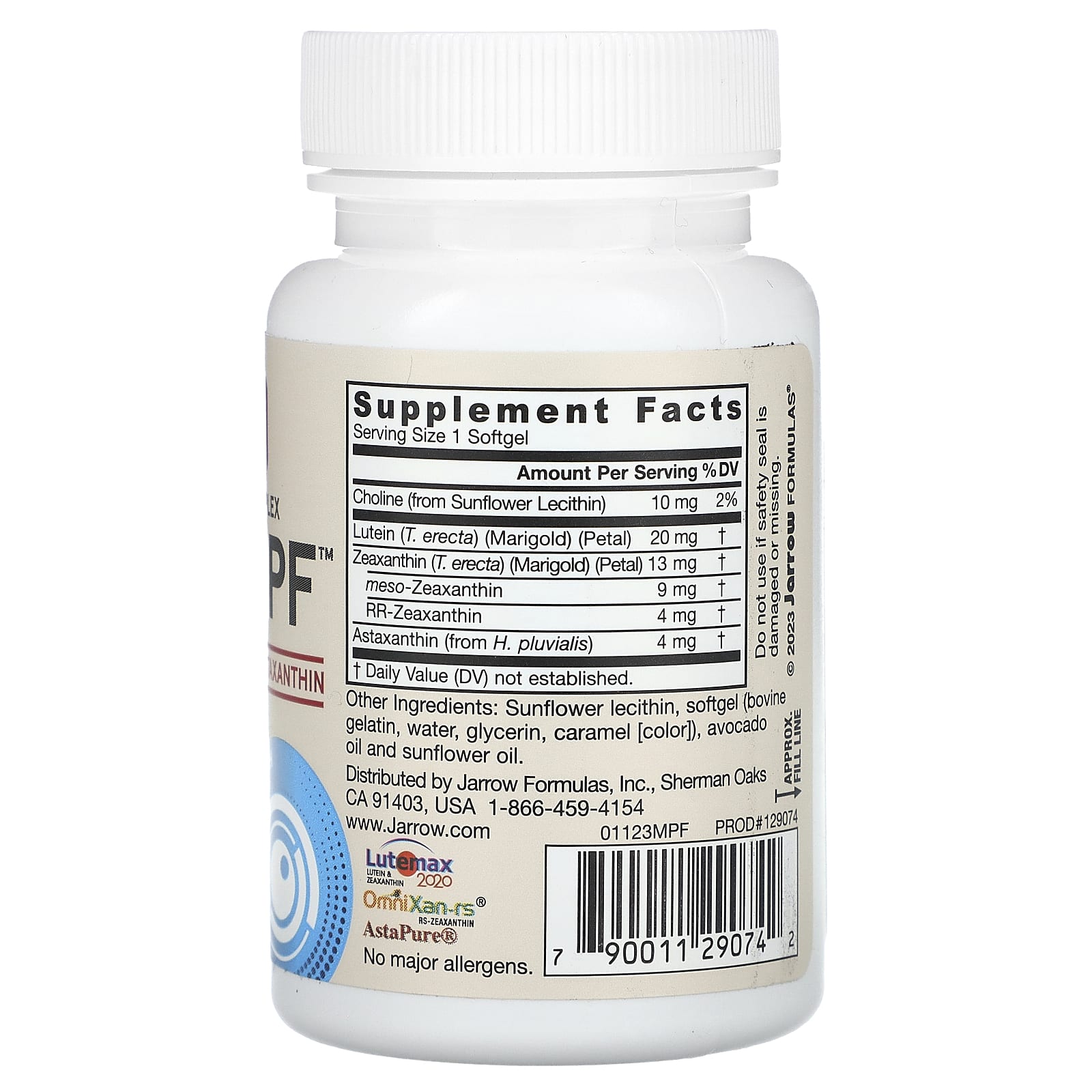 Jarrow Formulas, MaculaPF, защита от синего света, 30 мягких желатиновых капсул