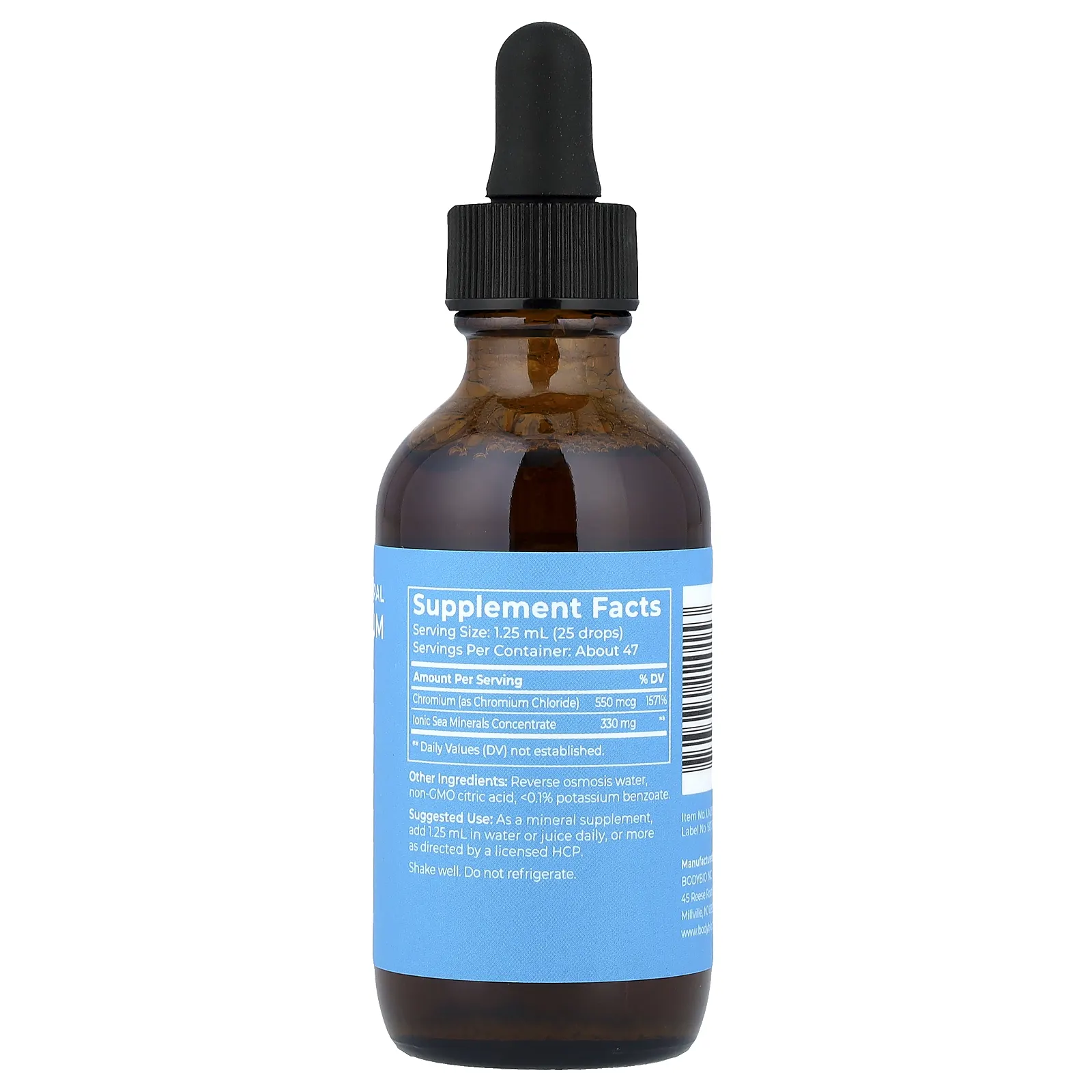 BodyBio, Жидкий минеральный хром, 59 мл (2 жидк. Унции)