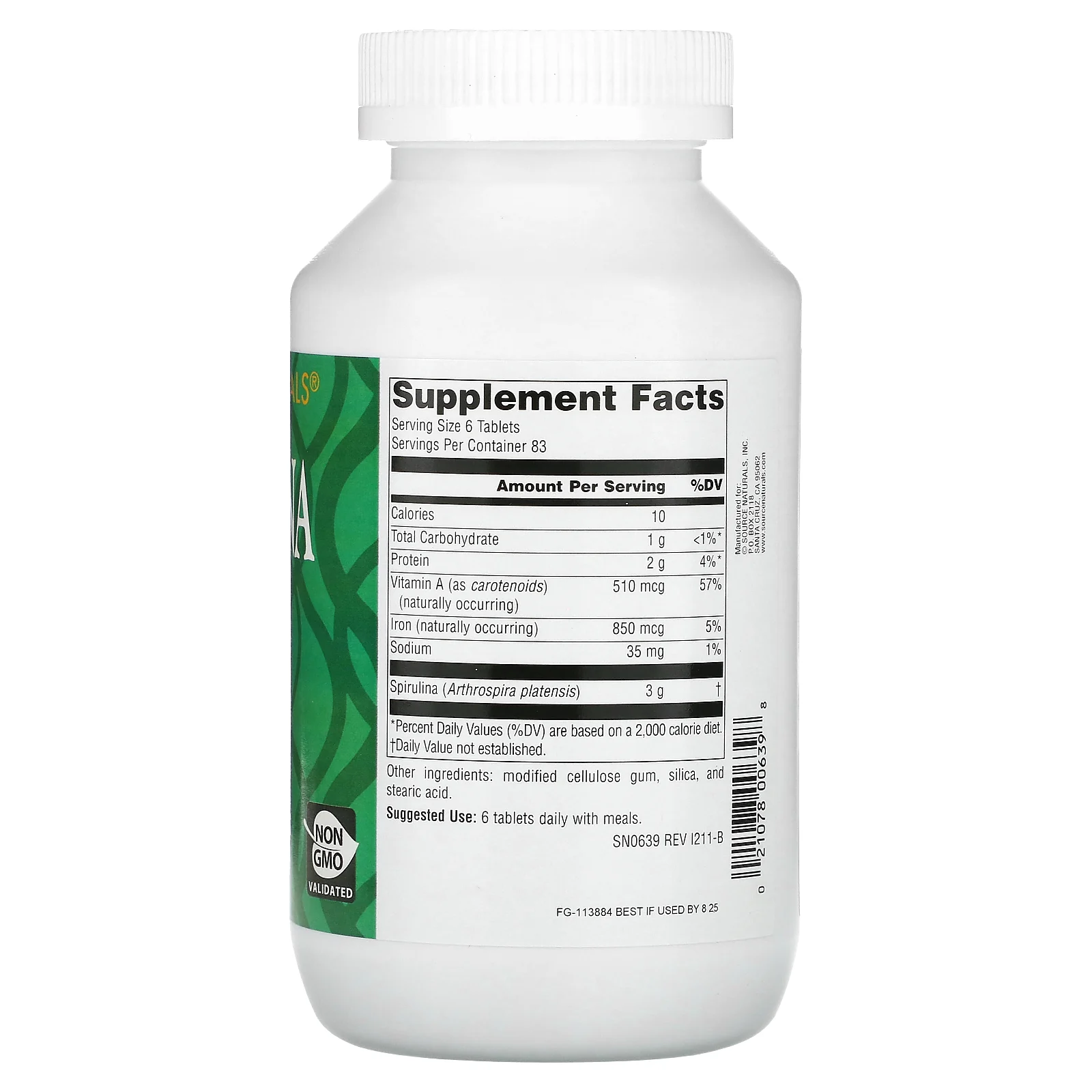 Source Naturals, Спирулина, 500 мг, 500 таблеток