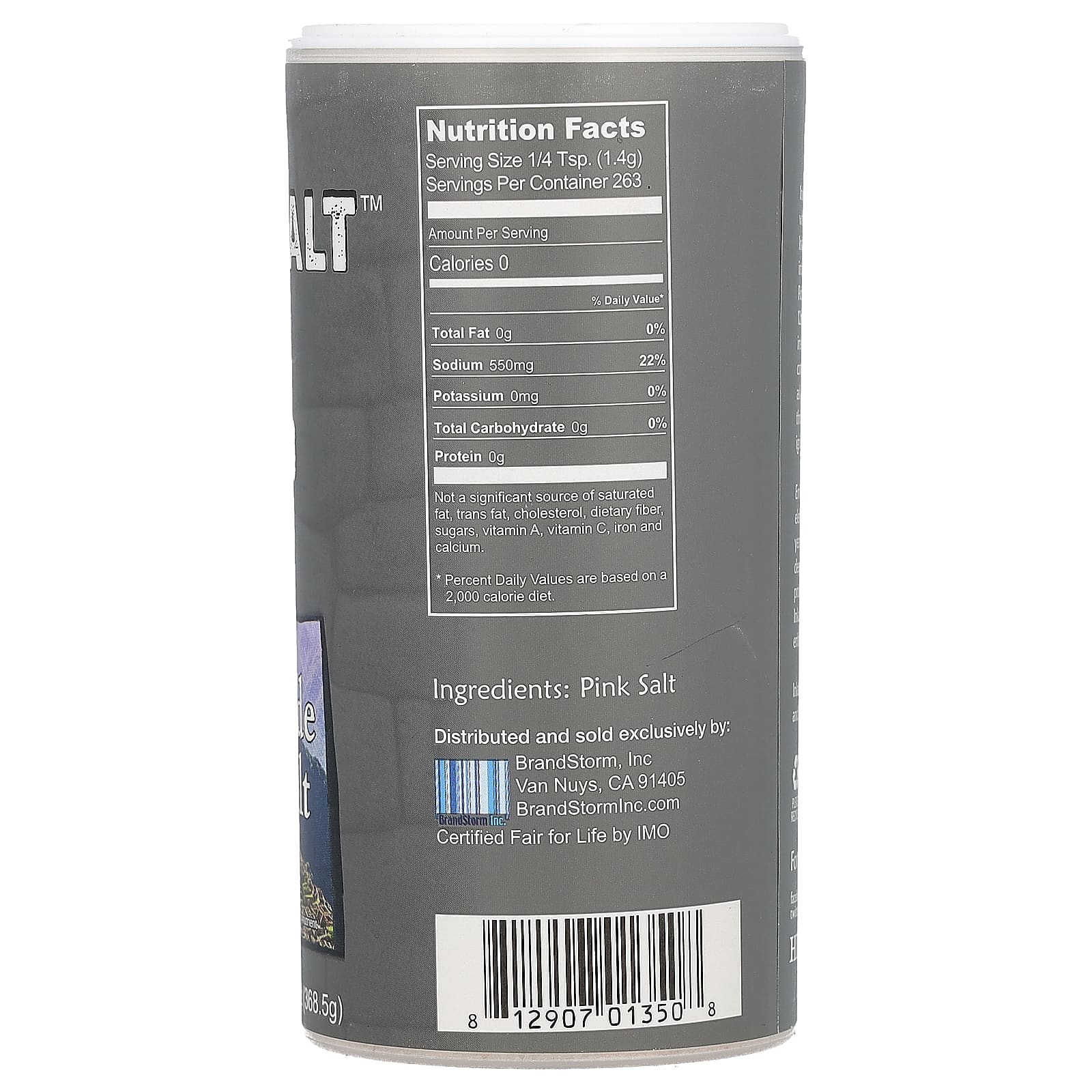 Natierra, розовая соль, приобретенная с соблюдением принципов справедливой торговли, мелкая, 368,5 г (13 унций)