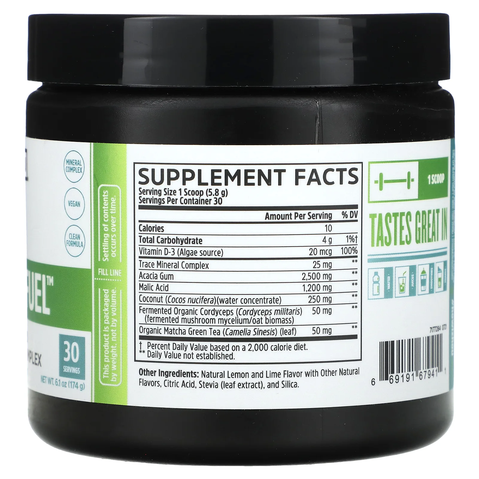 Zhou Nutrition, Hydro-Fuel, улучшенный комплекс электролитов, со вкусом лимона и лайма, 174 г (6,1 унции)