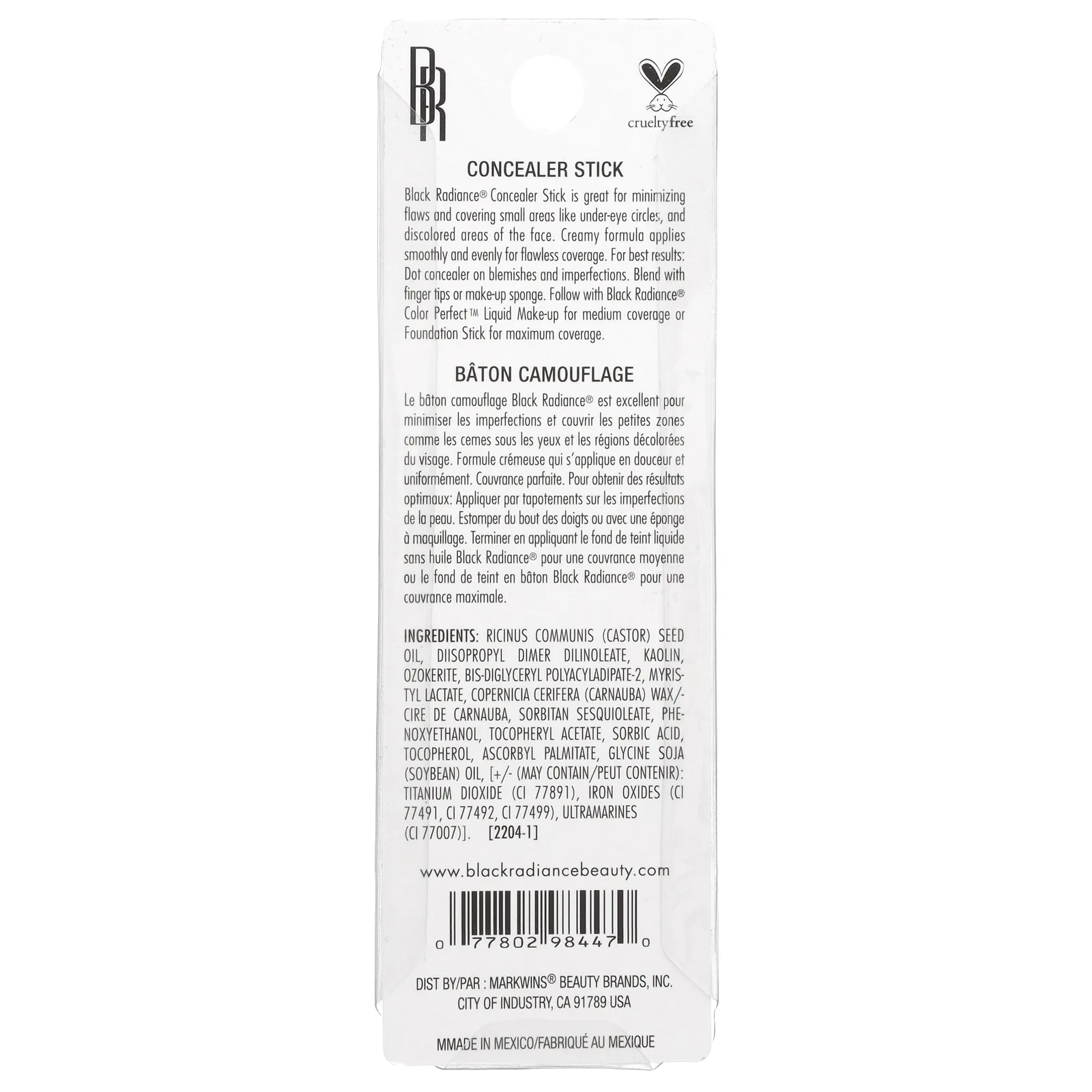 Black Radiance, консилер-стик, CA8003, темный, 5,1 г (0,18 унции)