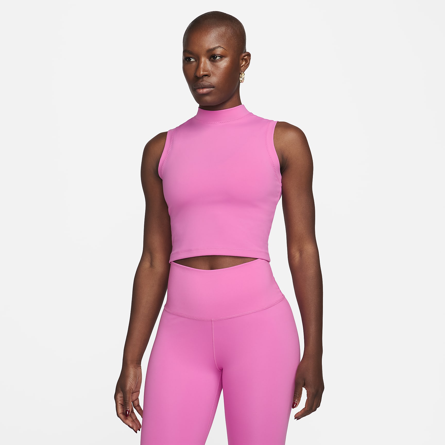 Nike One Fitted Women's Dri-FIT Mock-Neck Cropped Tank Top