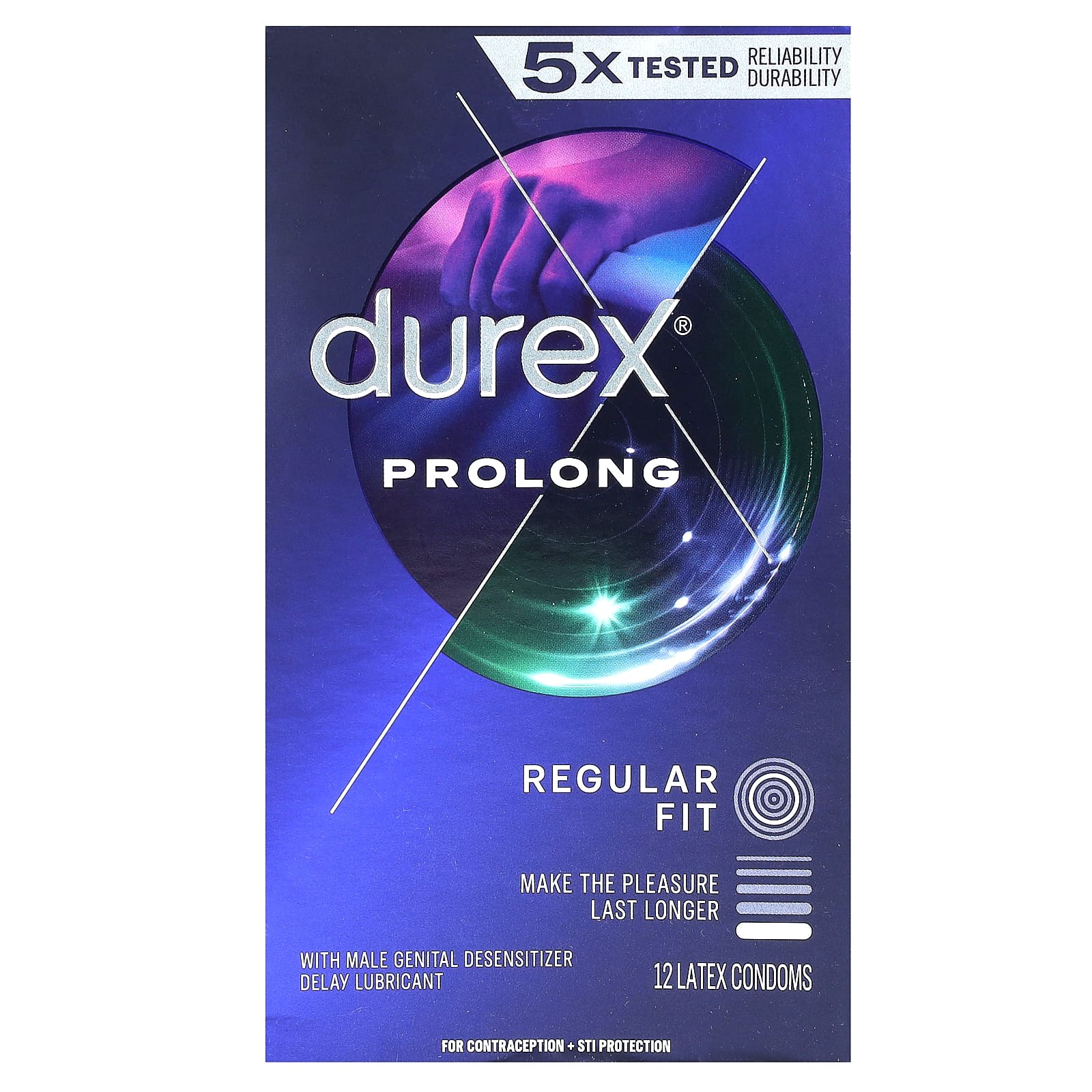 Durex, Prolong, Regular Fit, 12 шт.