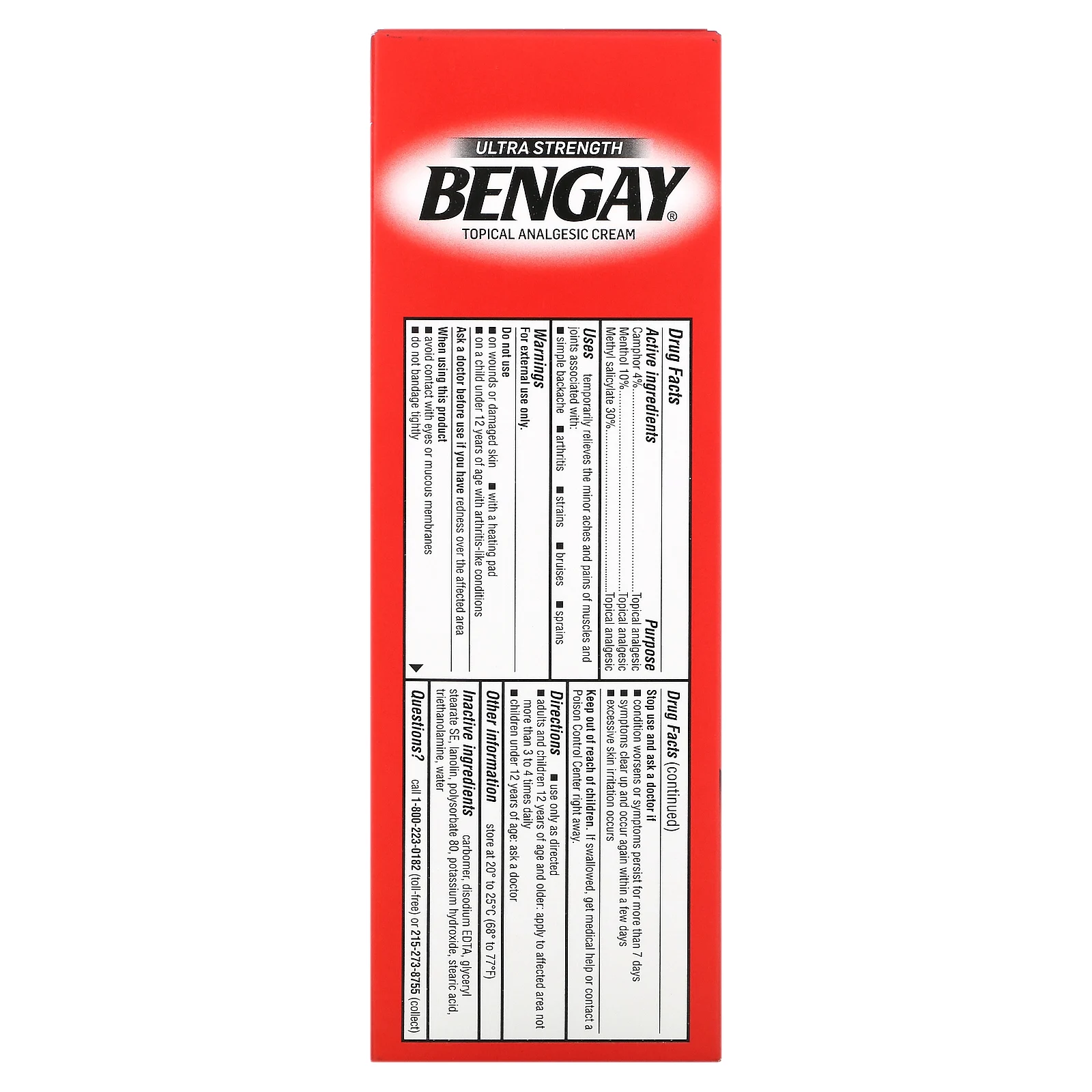 Bengay, крем для местного обезболивания, сверхсильный, 113 г (4 унции)