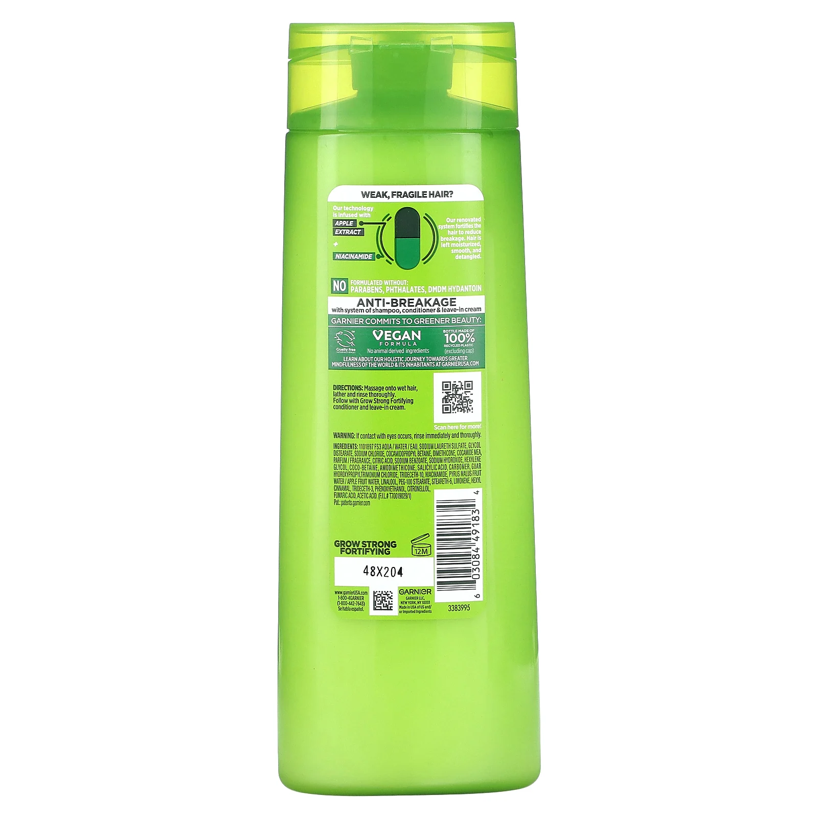 Garnier, Укрепляющий шампунь, Grow Strong, 370 мл (12,5 жидк.)