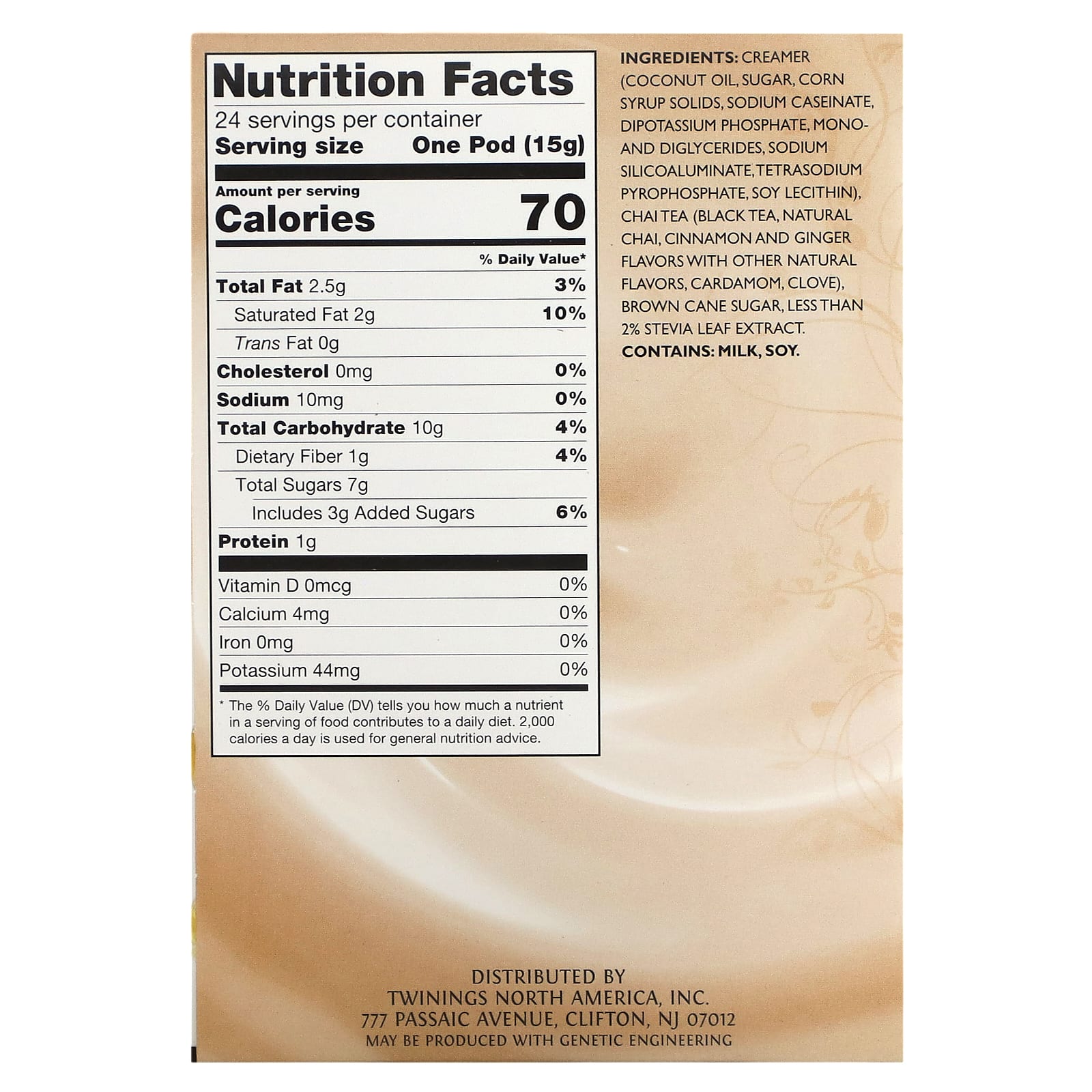 Twinings, Чай латте, черный чай, 24 тыс. Чашек