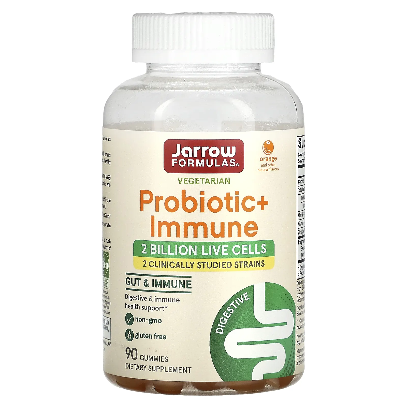 Jarrow Formulas, Probiotic + Immune, апельсин, 90 жевательных таблеток
