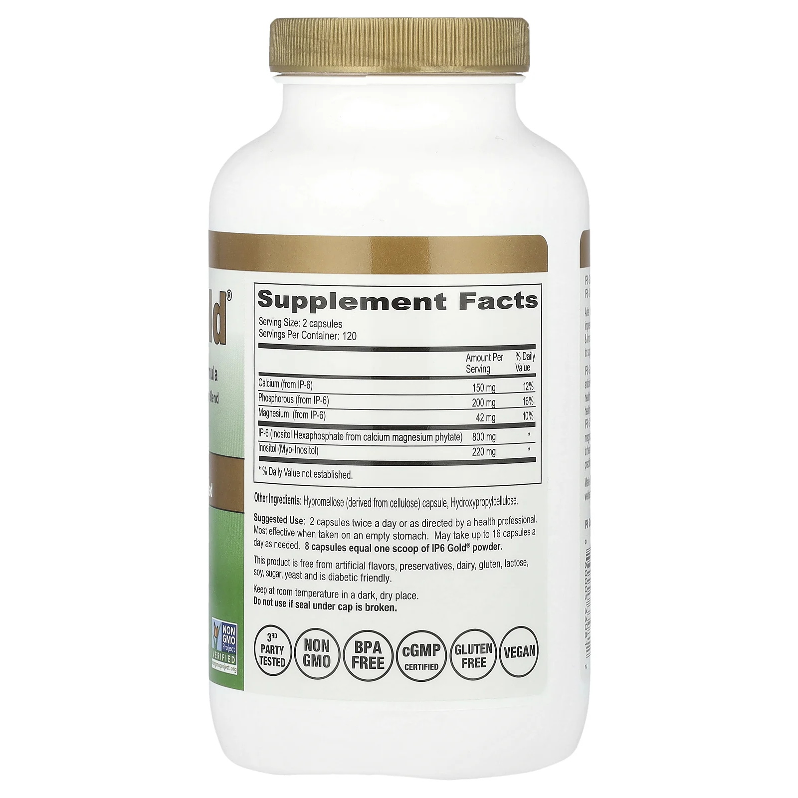 IP-6 International, IP6 Gold, формула для поддержки иммунитета, 240 вегетарианских капсул