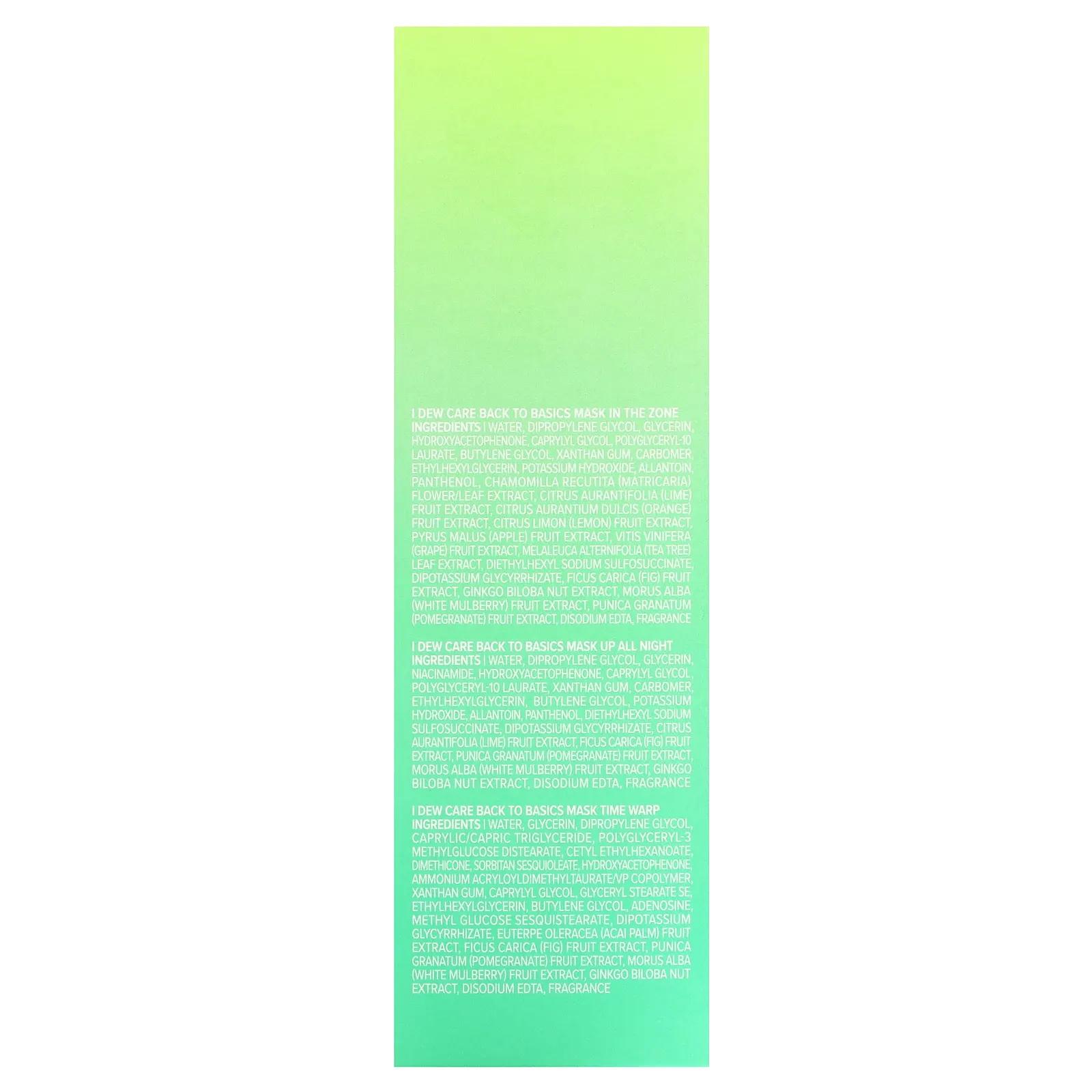 I Dew Care, Let's Get Sheet Faced, набор тканевых масок на 14 дней, 14 шт. по 20 мл (0,67 жидк. унции)