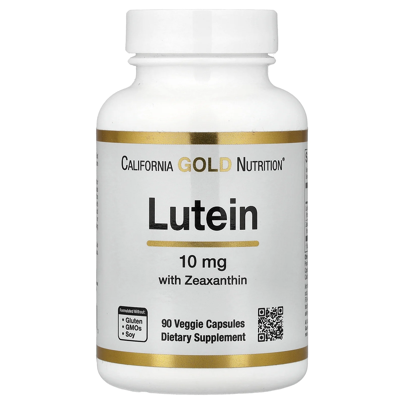 California Gold Nutrition, лютеин, 90 вегетарианских капсул