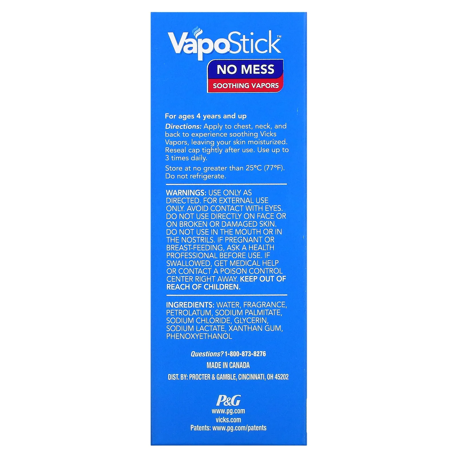 Vicks, VapoStick, твердый бальзам, 35 г (1,25 унции)