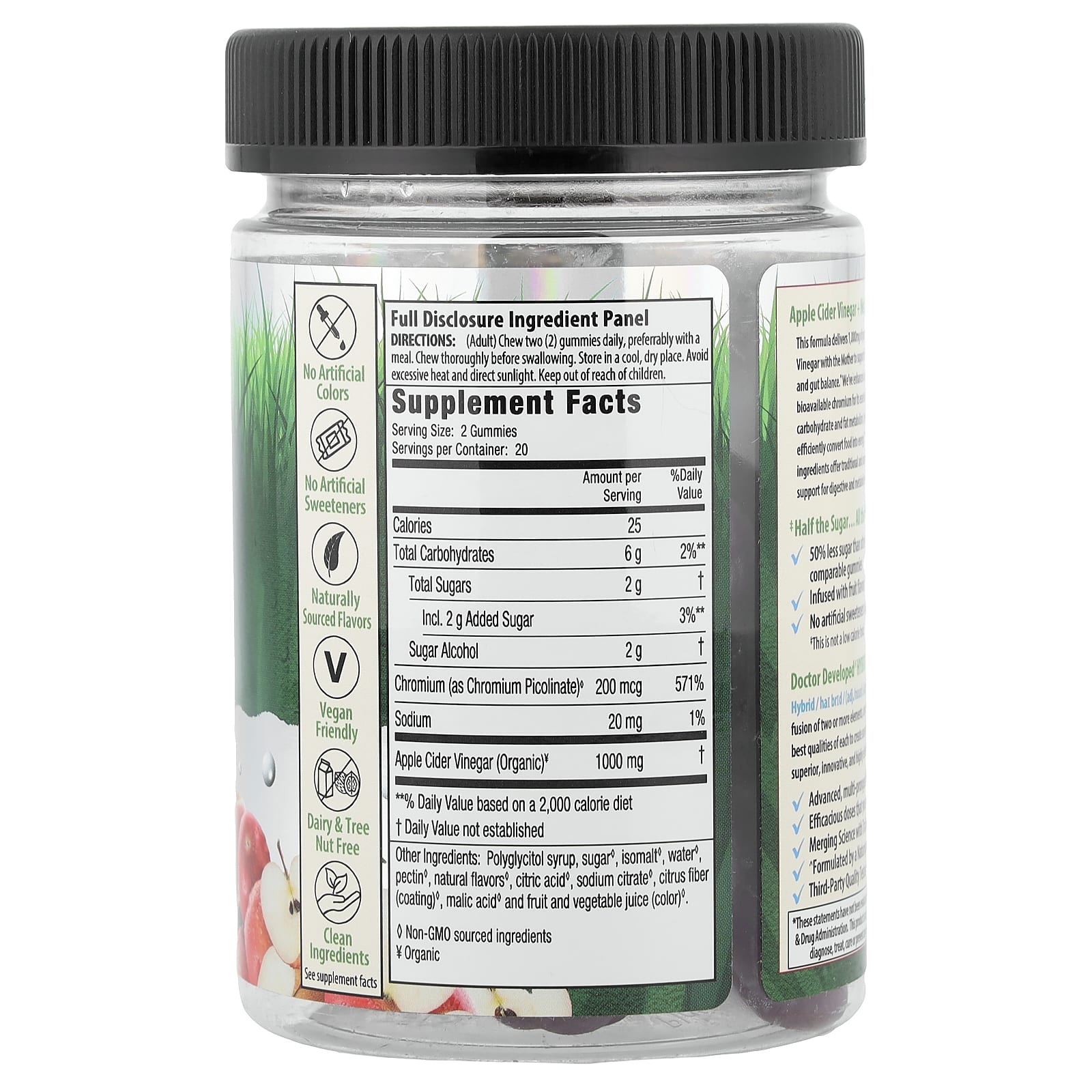 Irwin Naturals, яблочный уксус + жевательные таблетки для поддержания метаболизма, со вкусом яблока, 40 жевательных таблеток (500 мг в 1 таблетке)