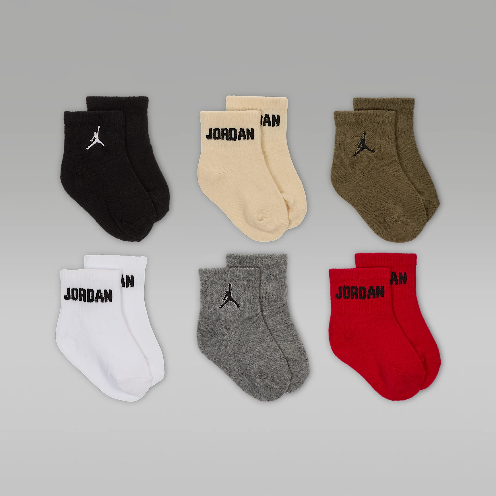Jordan Everyday Essentials Baby /Toddler Ankle Socks (6 Pairs)
