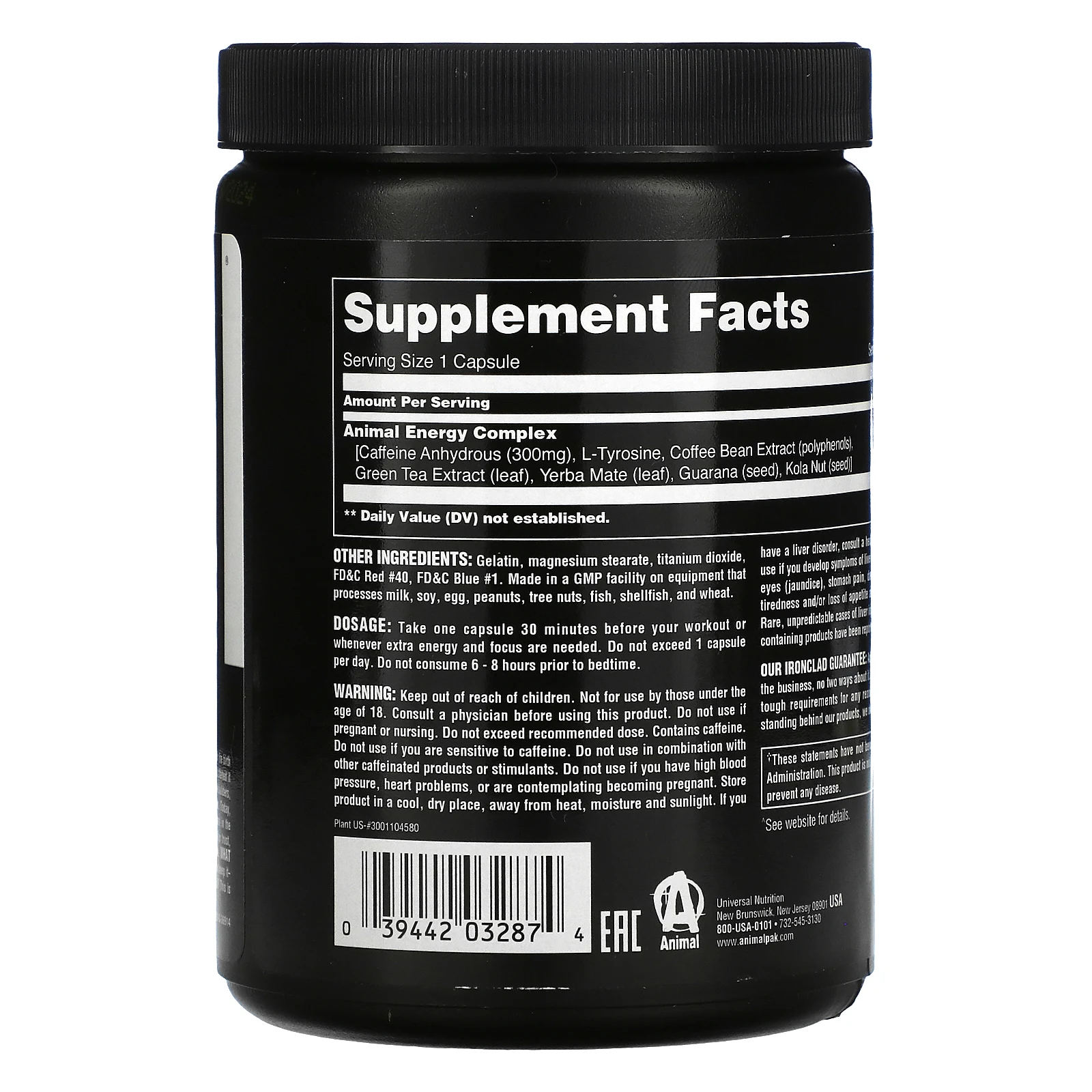 Animal, Energy, средство для повышения энергии, 60 капсул