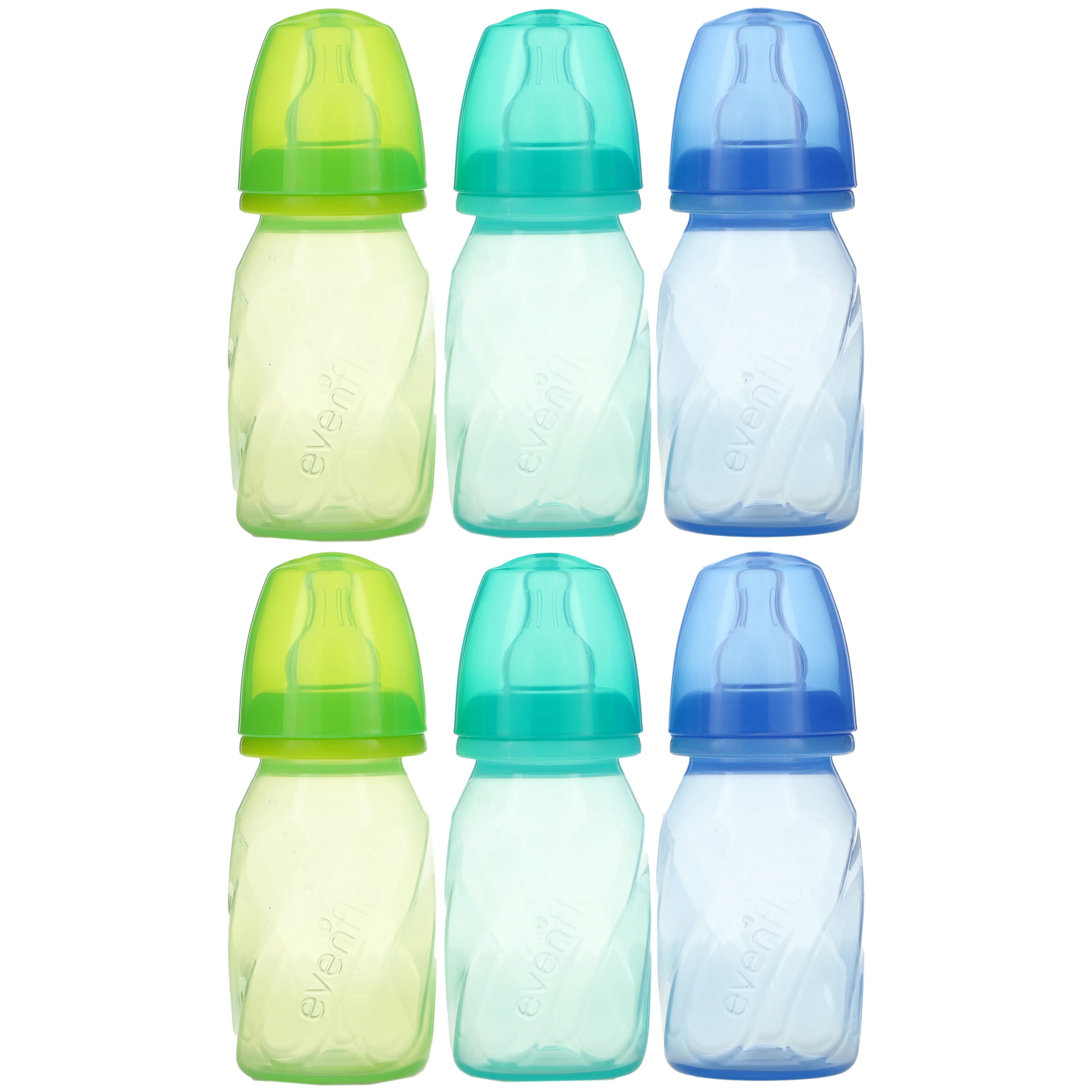 Evenflo Feeding, Тинт-флакон с вентиляцией и Twist из полипропилена, стандартный, для детей от 0 месяцев, с медленным потоком, 6 флаконов по 120 мл (4 унции)