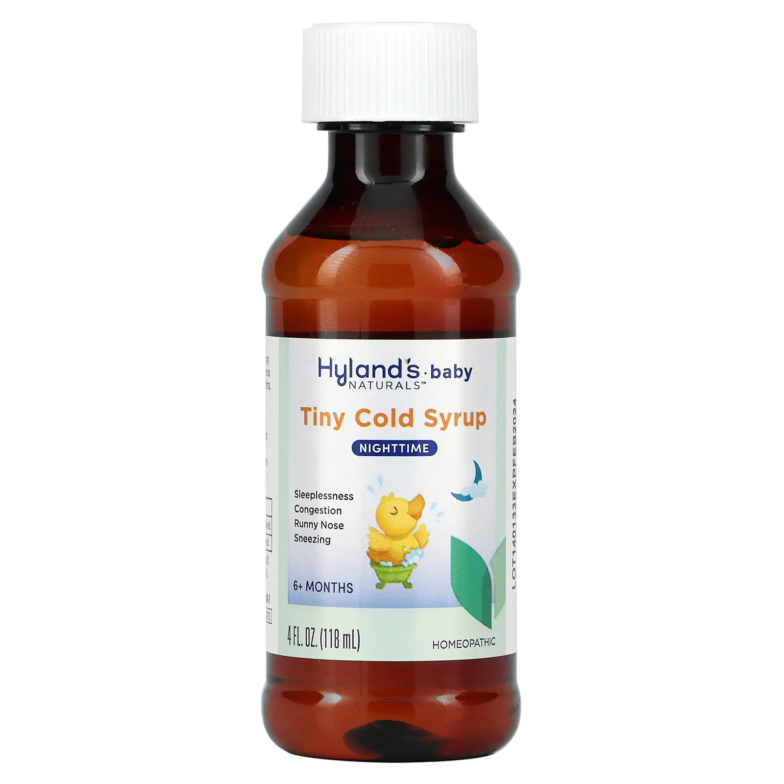 Hyland's Naturals, Baby, детский сироп от простуды, для приема на ночь, для детей от 6 месяцев и старше, 118 мл (4 жидких унции)
