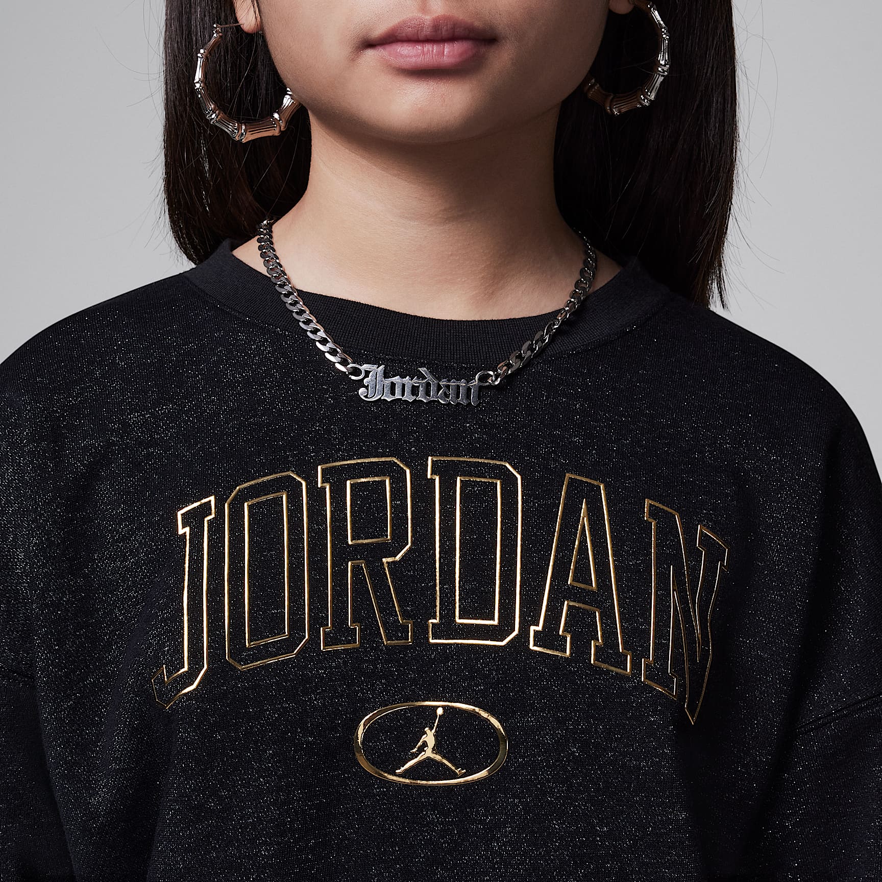 Jordan Big Kids' 1st Baby Blue Crew Top