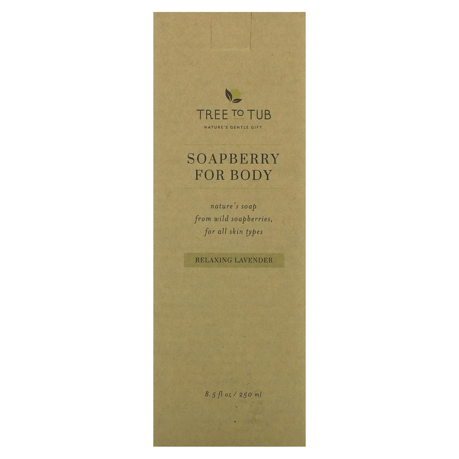 Tree To Tub, увлажняющий гель-мыло для душа с мыльным деревом, без сульфатов, сбалансированный уровень pH, для сухой и чувствительной кожи, лаванда, 250 мл (8,5 жидк. унции)